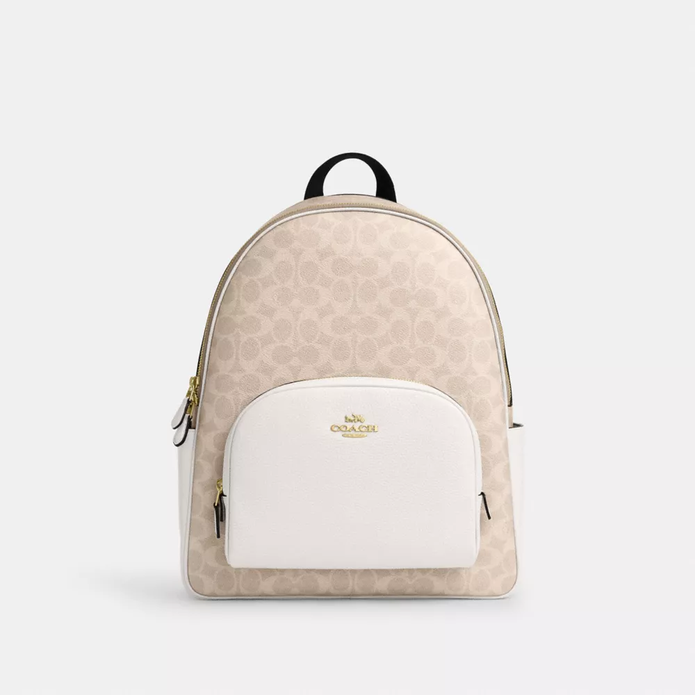 Рюкзак COACH Large Court Backpack In Signature Canvas