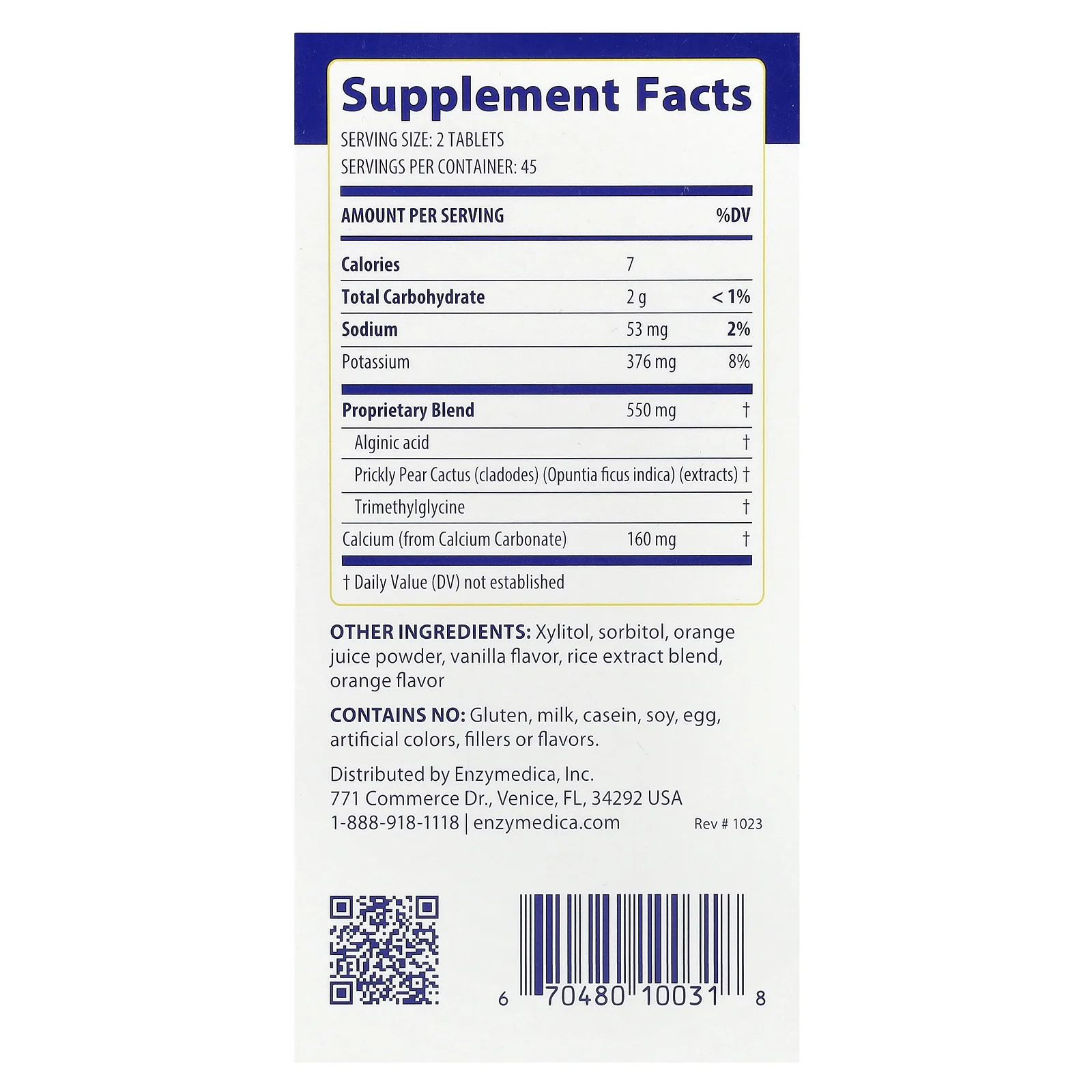 Enzymedica, средство от изжоги, апельсин и ваниль, 90 таблеток