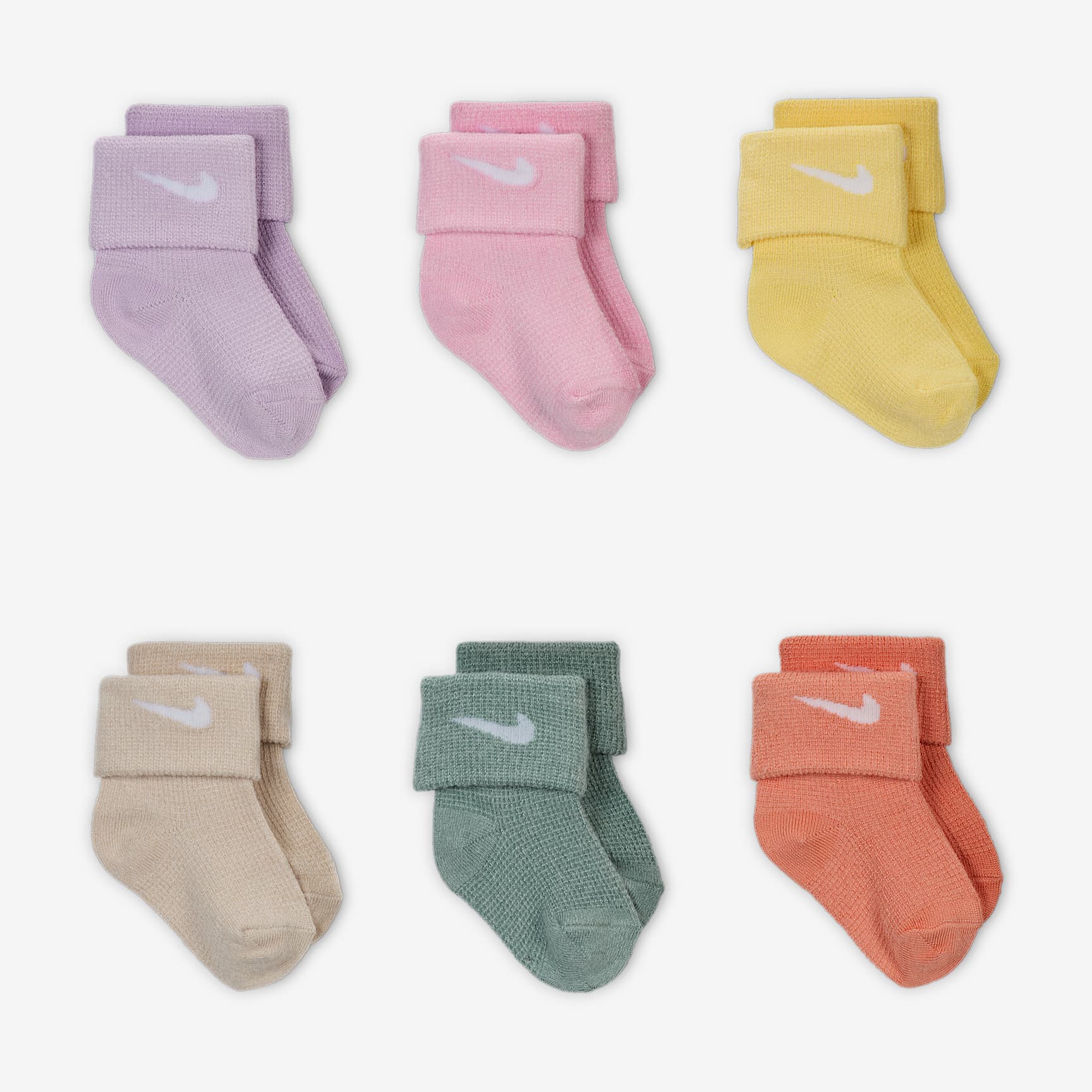 Nike Baby Waffle Knit Socks (6 Pairs)