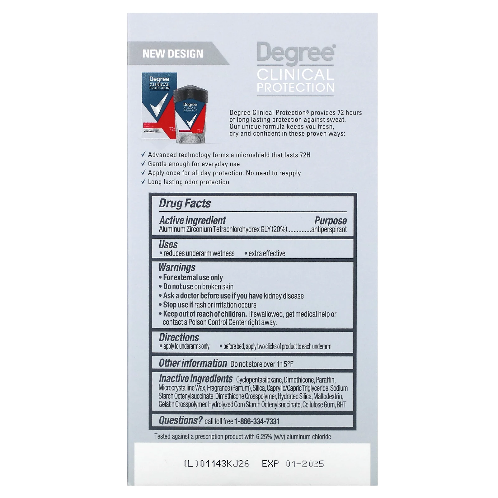Degree, Дезодорант-антиперспирант Men Clinical Protection, MotionSense, аромат «Сила спорта», 48 г