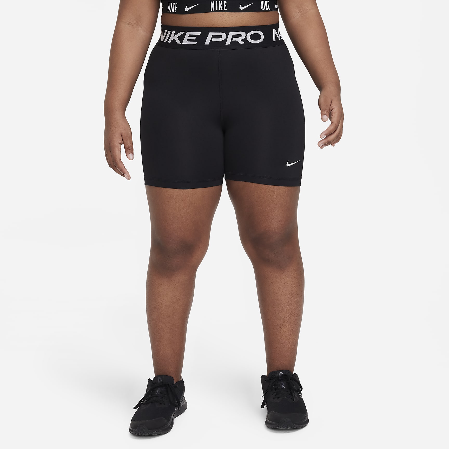 Nike Pro Big Kids' (Girls') Dri-FIT 5" Shorts (Extended Size)