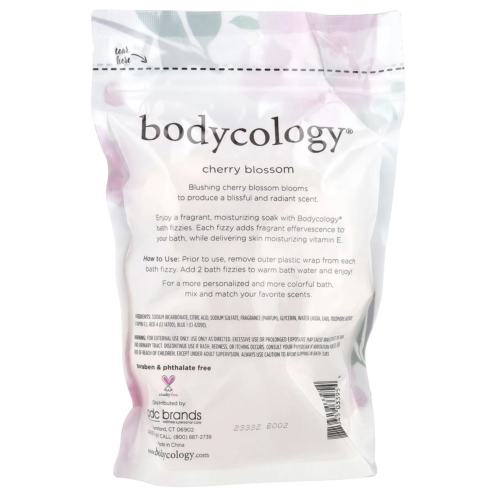 Bodycology, Cherry Blossom, 8 ароматизаторов для ванн, 60 г (2,1 унции)