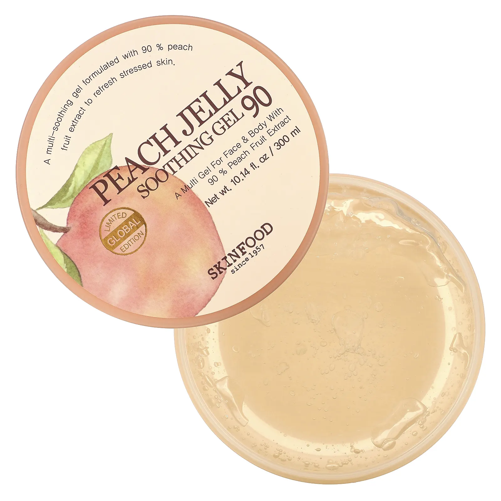 SKINFOOD, Peach Jelly, успокаивающий гель (персиковое желе) 90, 300 мл (10,14 жидк. унций)