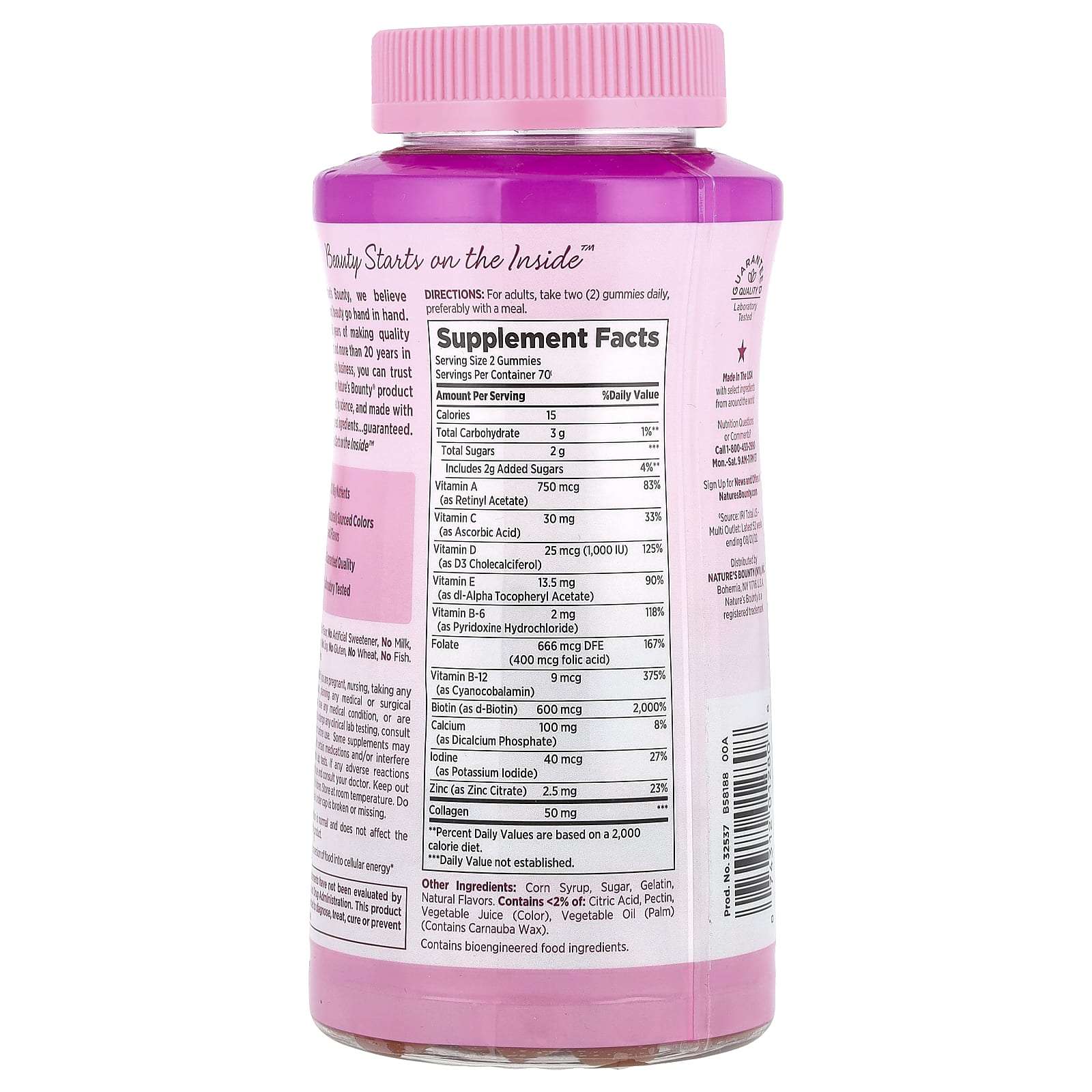 Nature's Bounty, Optimal Solutions®, мультивитаминные жевательные мармеладки для женщин, малина, 140 жевательных таблеток