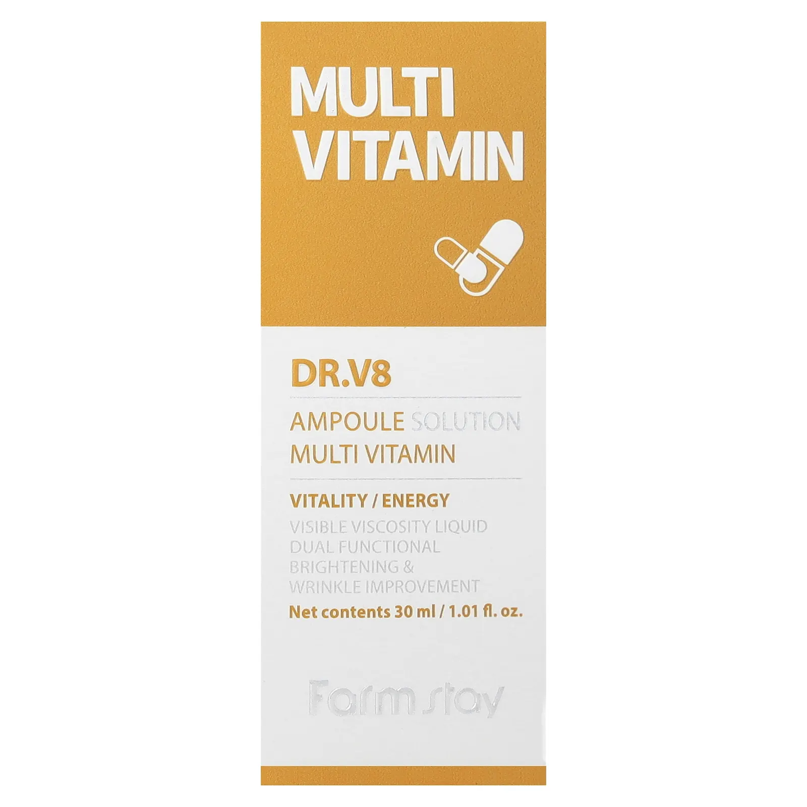 Farmstay, Доктор V8, мультивитаминный раствор в ампулах, 30 мл