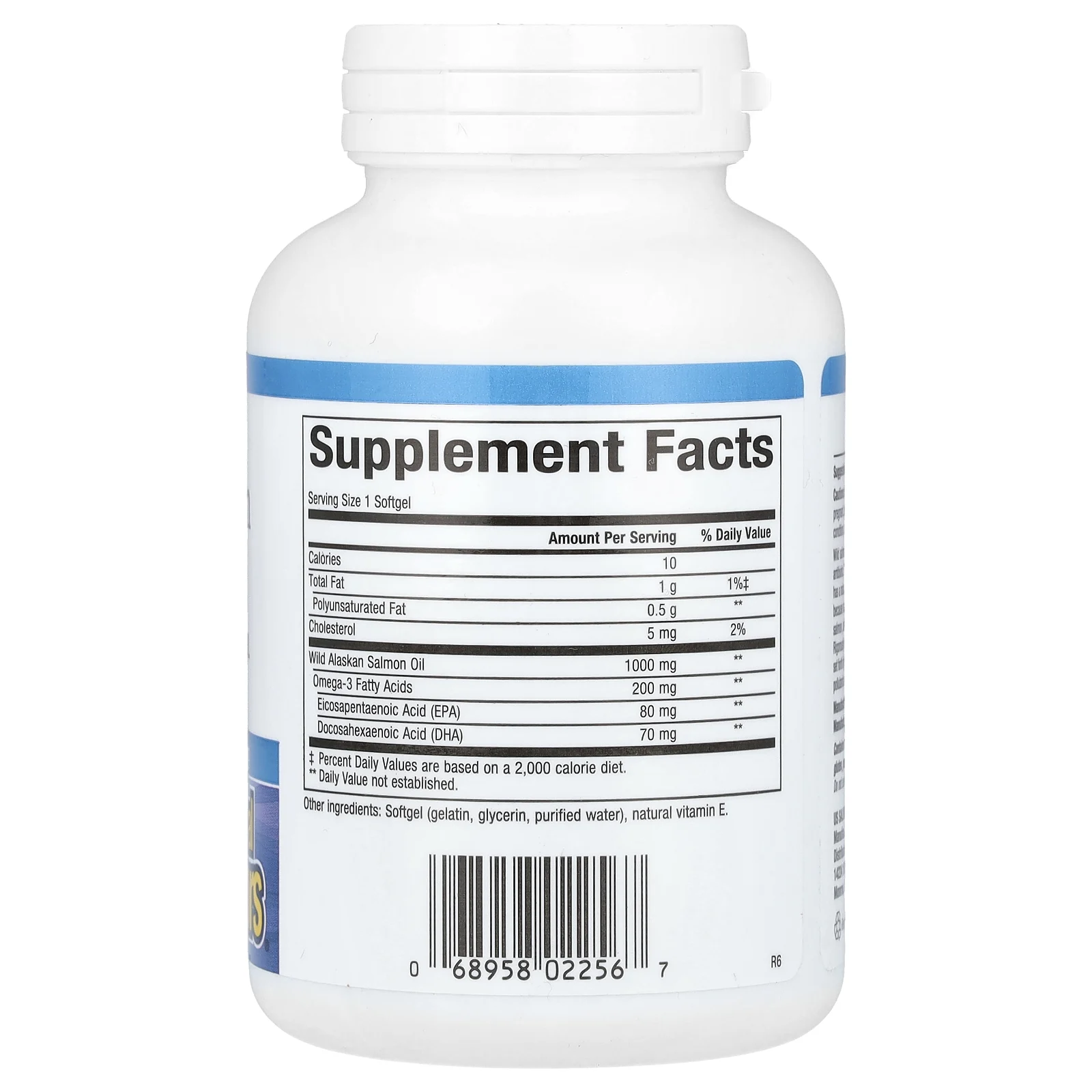 Natural Factors, жир дикого аляскинского лосося, 1000 мг, 90 капсул