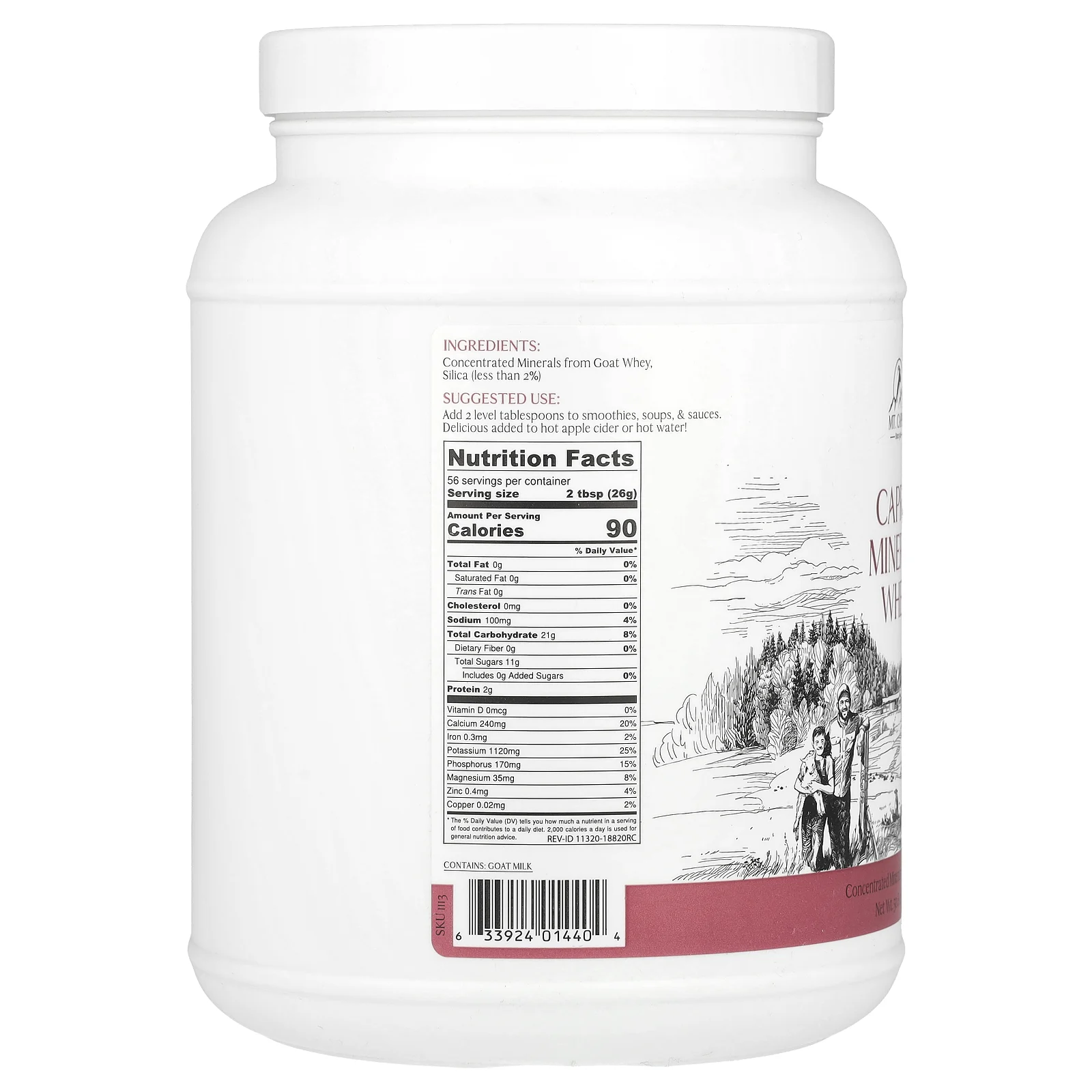 Mt. Capra, Capra Mineral Whey, 1440 г (50,8 унции)