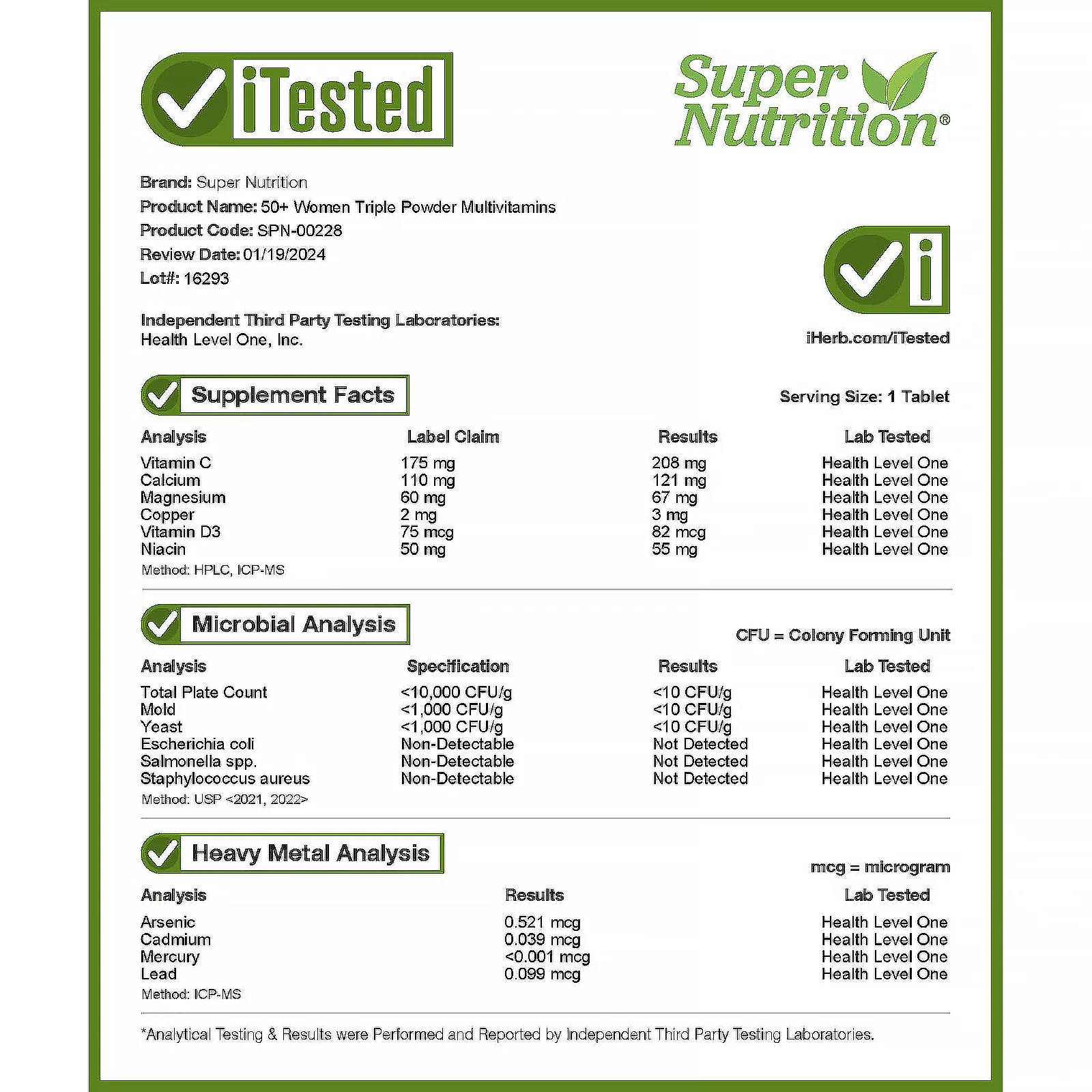 Super Nutrition, SimplyOne, мультивитаминная добавка тройного действия для женщин старше 50 лет, без железа, 90 таблеток