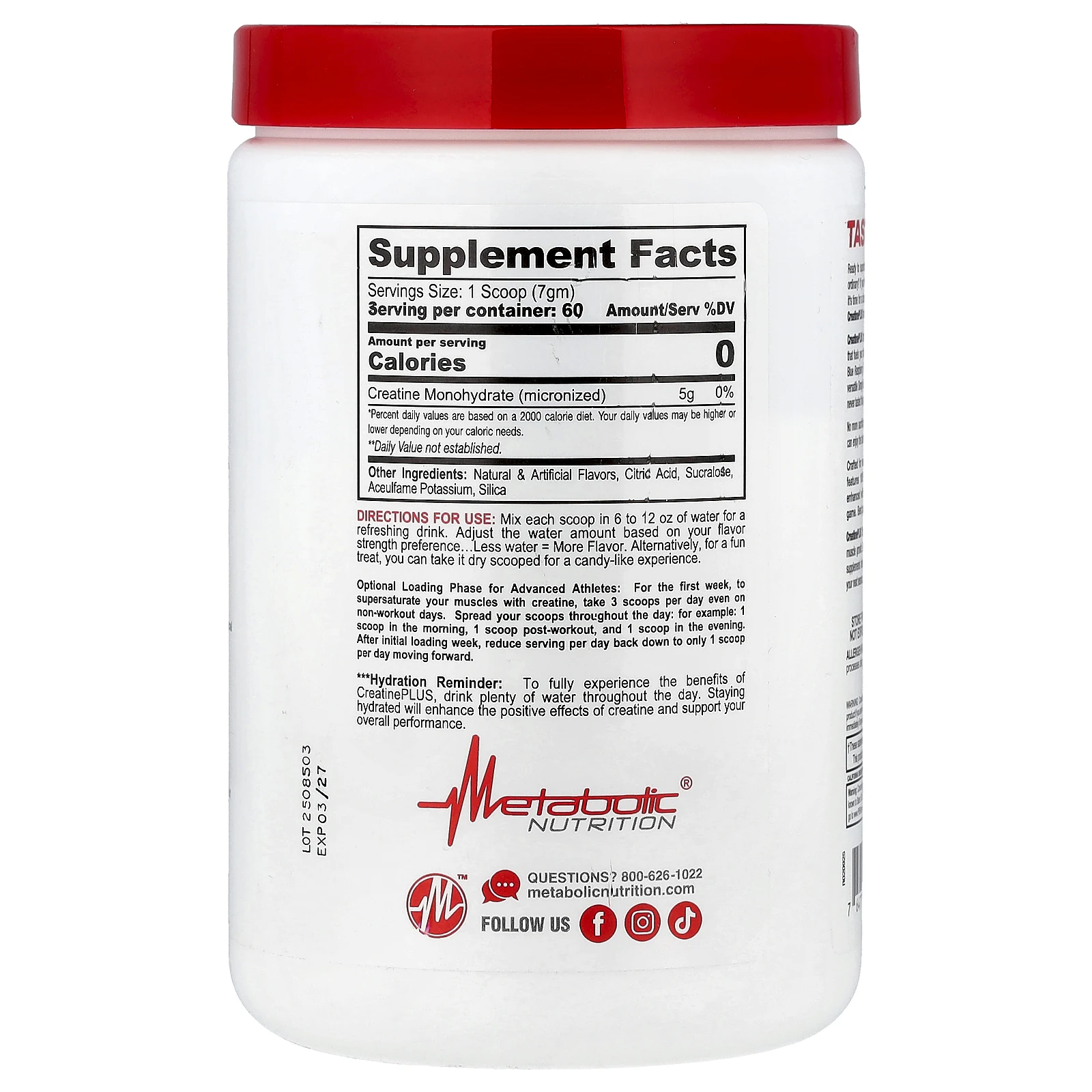 Metabolic Nutrition, Micronized Creatine Plus™, фруктовый пунш, 420 г