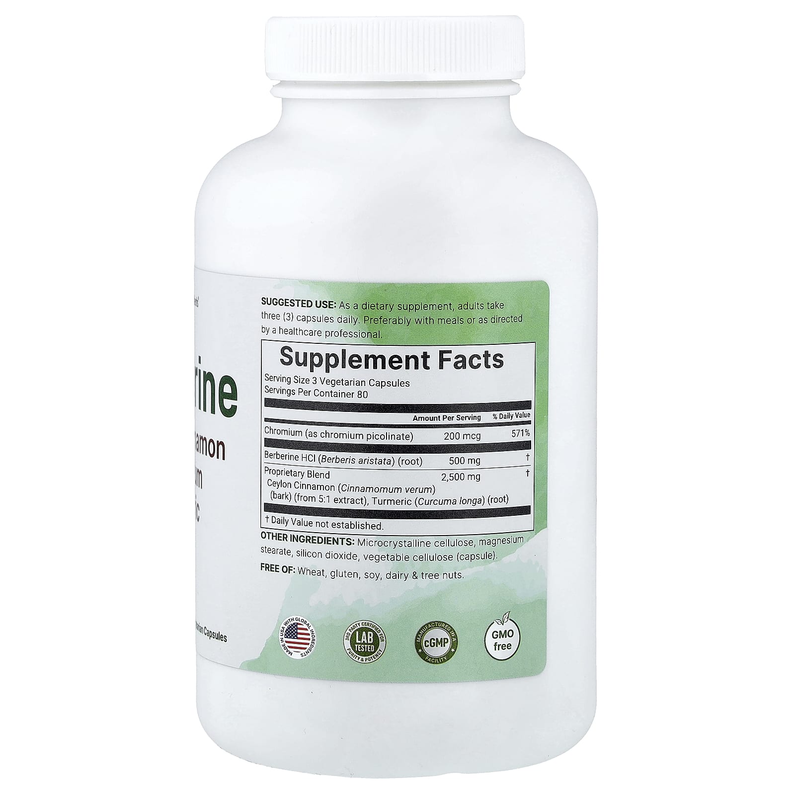 Micro Ingredients, берберин, 240 вегетарианских капсул