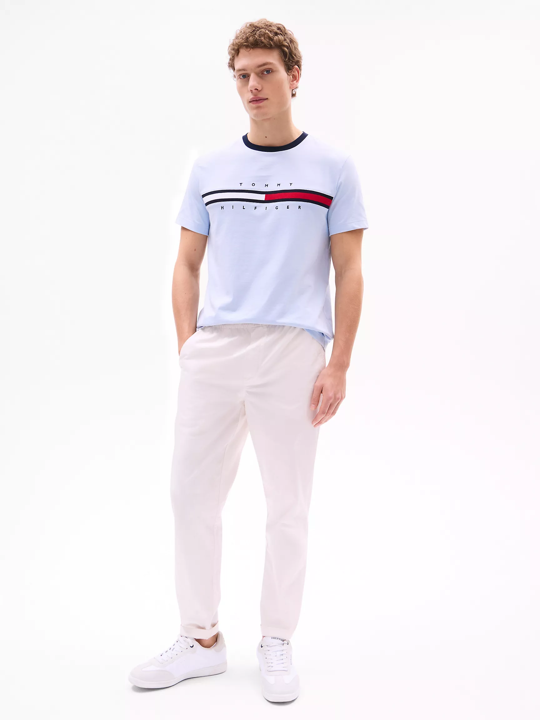 Мужская футболка Tommy Hilfiger, Футболка с вышитым логотипом флага