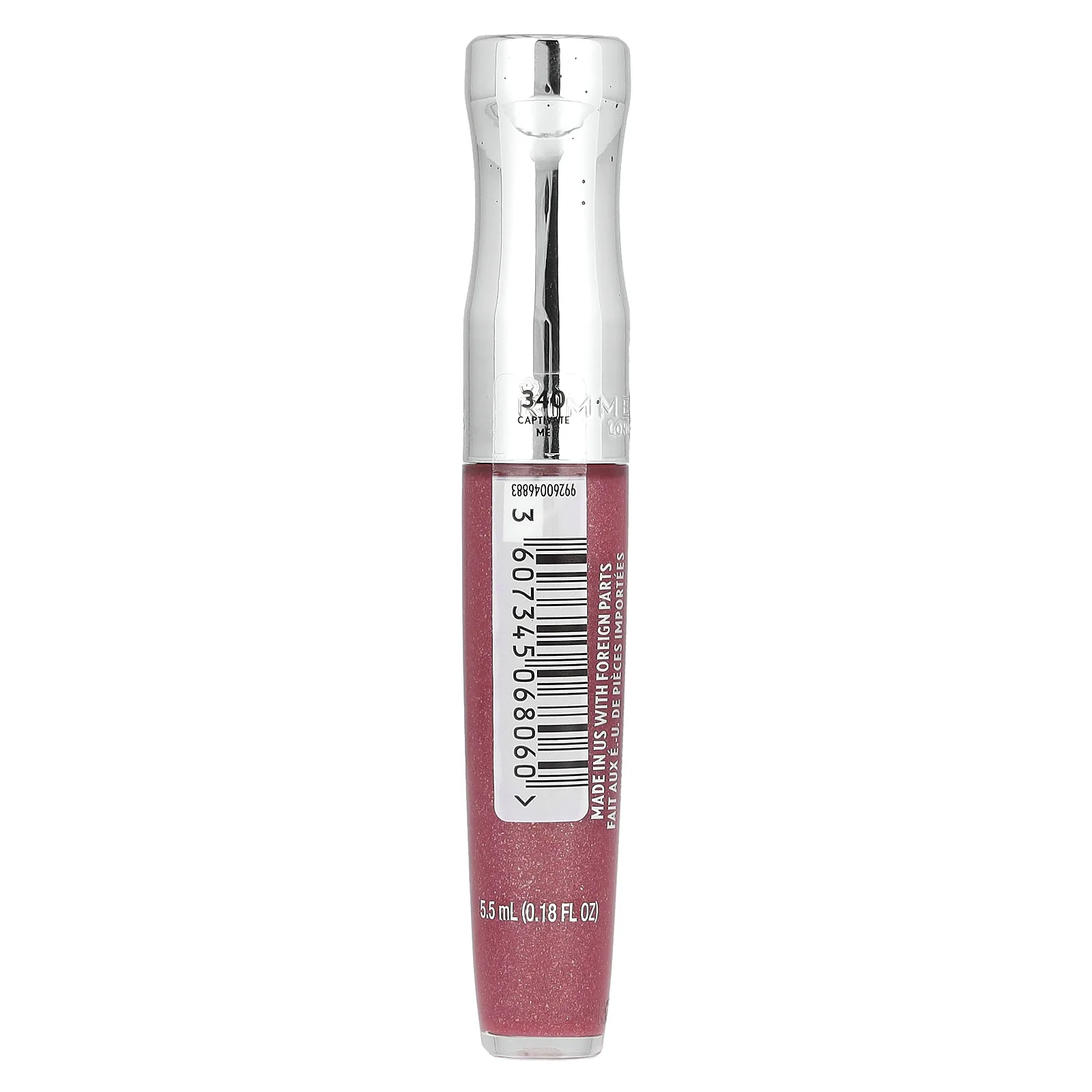 Rimmel London, Stay Glossy, блеск для губ, оттенок 340 Captivate Me, 5,5 мл (0,18 жидк. унции)