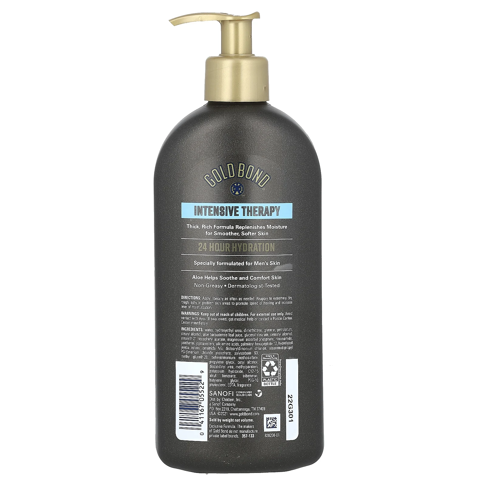 Gold Bond, Men's Essentials, интенсивная терапия, ежедневный лосьон для тела и рук, 368 г (13 унций)