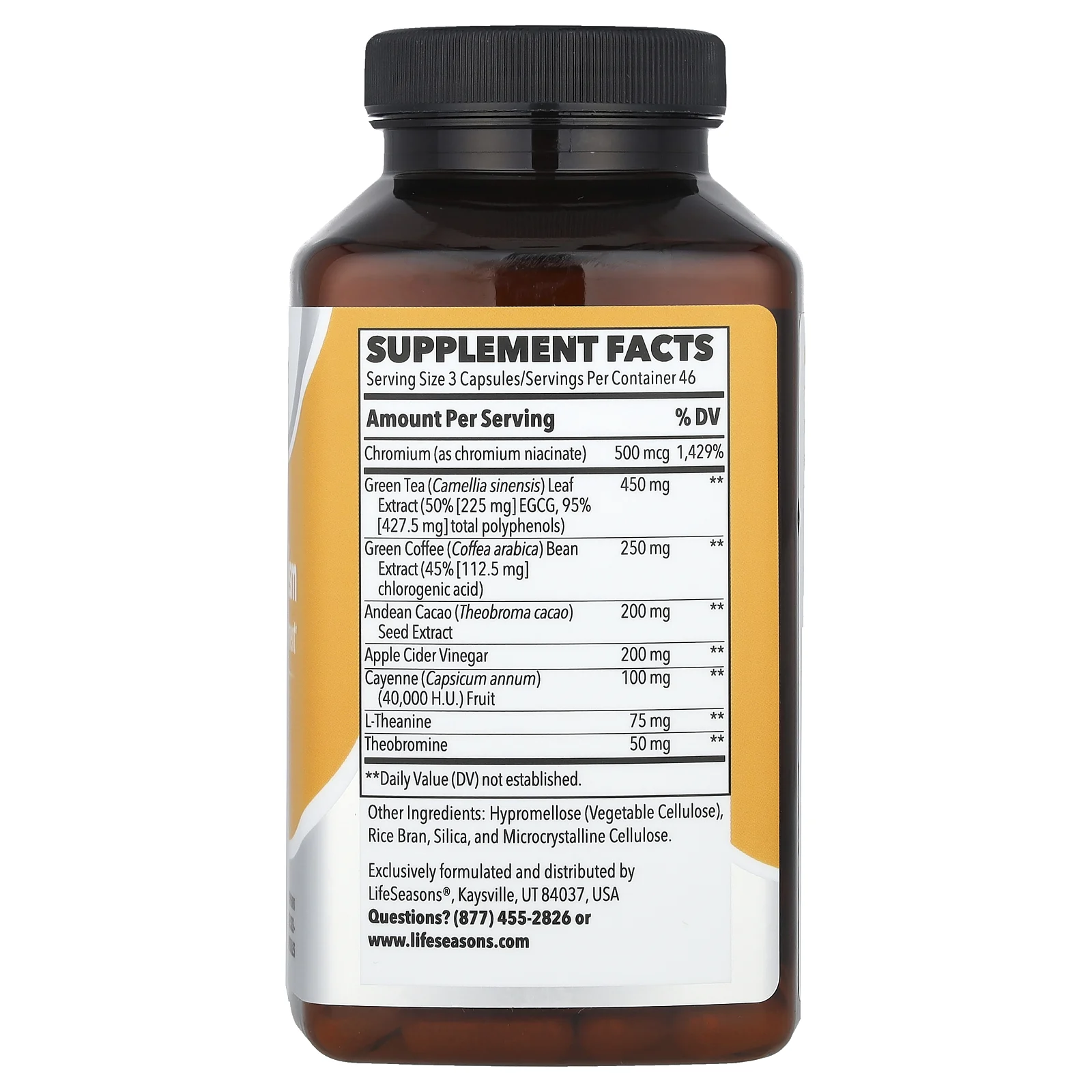 LifeSeasons, Метаболизм, регулирование веса, 140 вегетарианских капсул