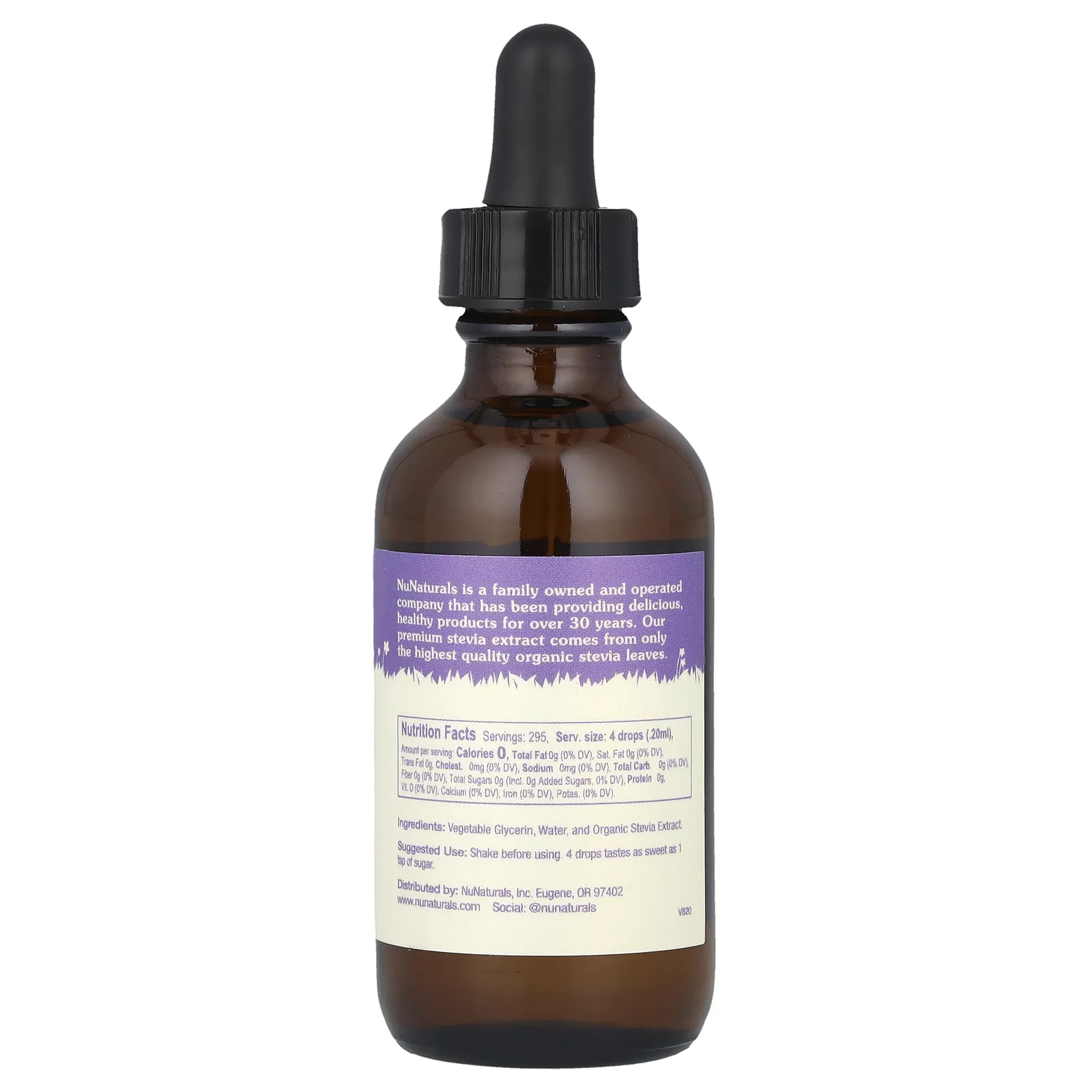 NuNaturals, стевия, без спирта, 59 мл (2 жидк. унции)