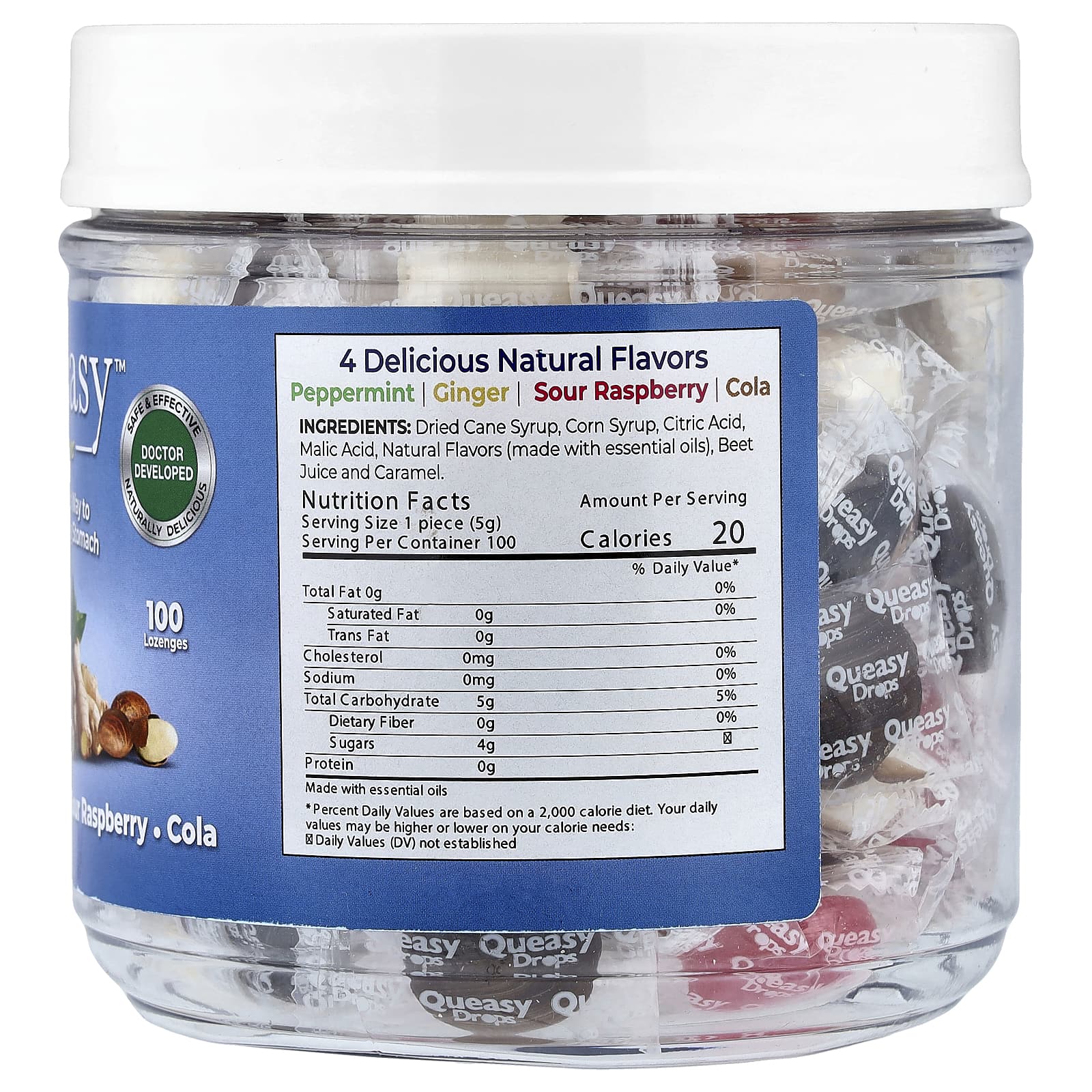 Preggie, Queasy™, капли, ассорти, 100 пастилок