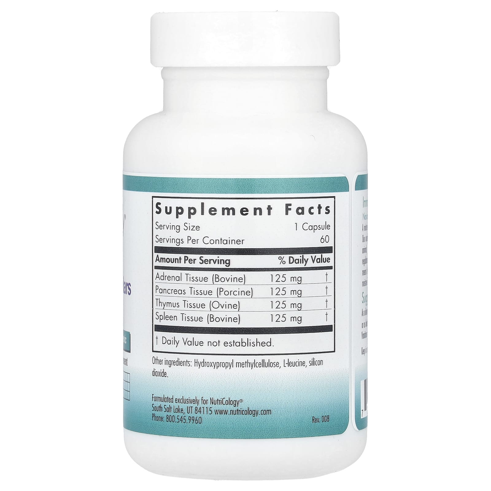 Nutricology, ImmoPlex, добавка для желез, 60 растительных капсул