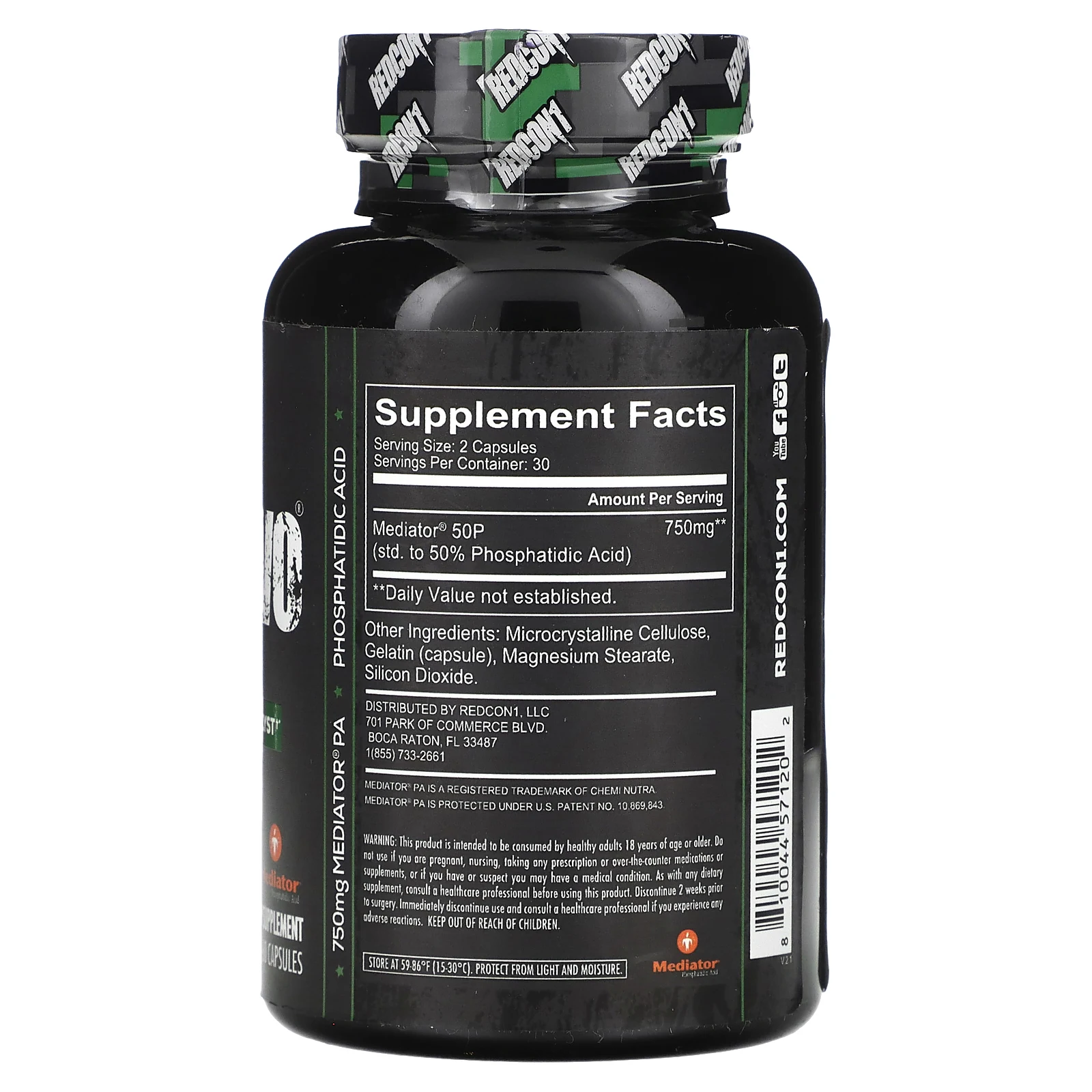 Redcon1, 11 Bravo, катализатор для наращивания мышечной массы, 60 капсул