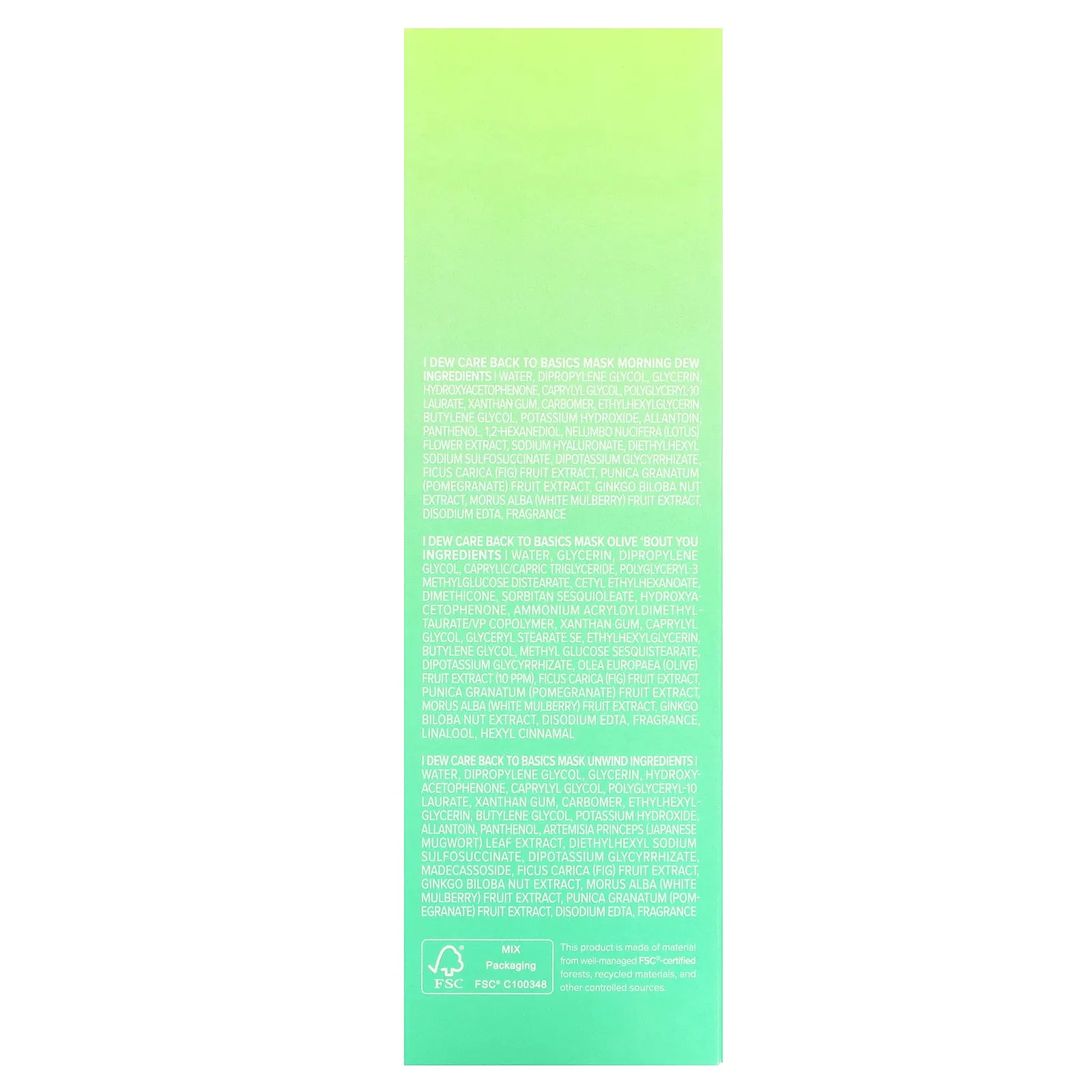 I Dew Care, Let's Get Sheet Faced, набор тканевых масок на 14 дней, 14 шт. по 20 мл (0,67 жидк. унции)