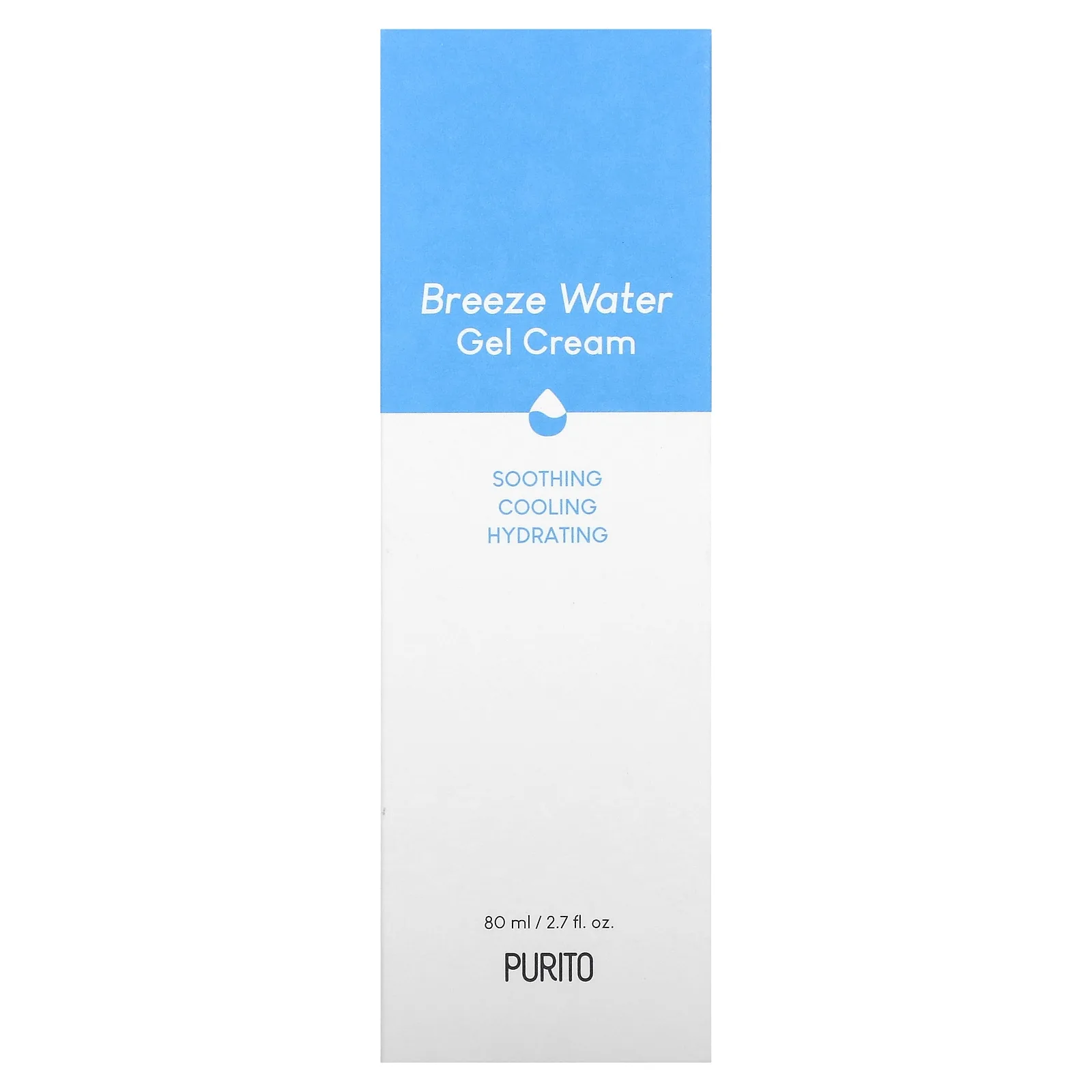 Purito, Breeze Water, гель-крем, 80 мл (2,7 жидк. Унции)
