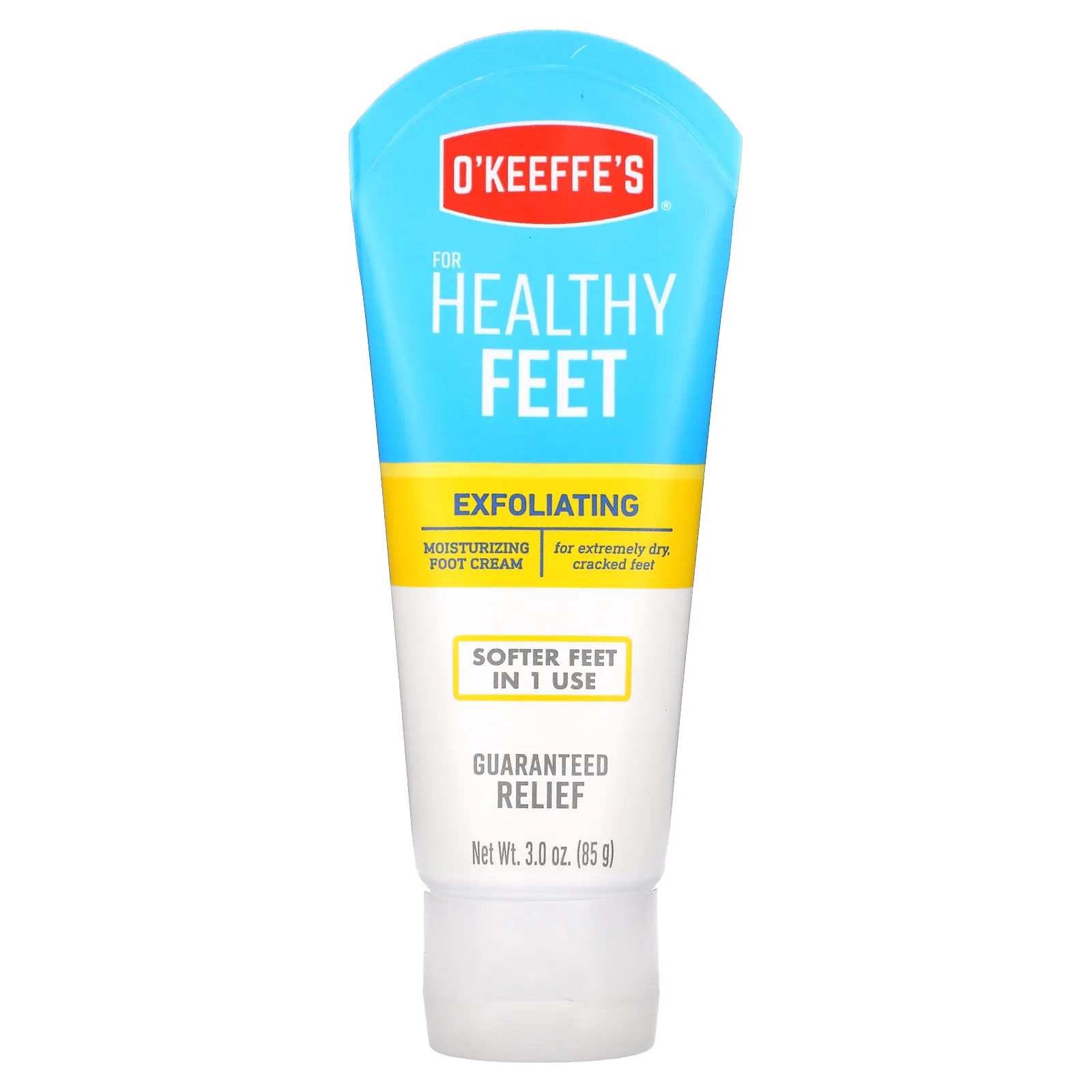 O'Keeffe's, Healthy Feet, крем для ног, отшелушивающий и увлажняющий эффект, 85 г (3 унции)