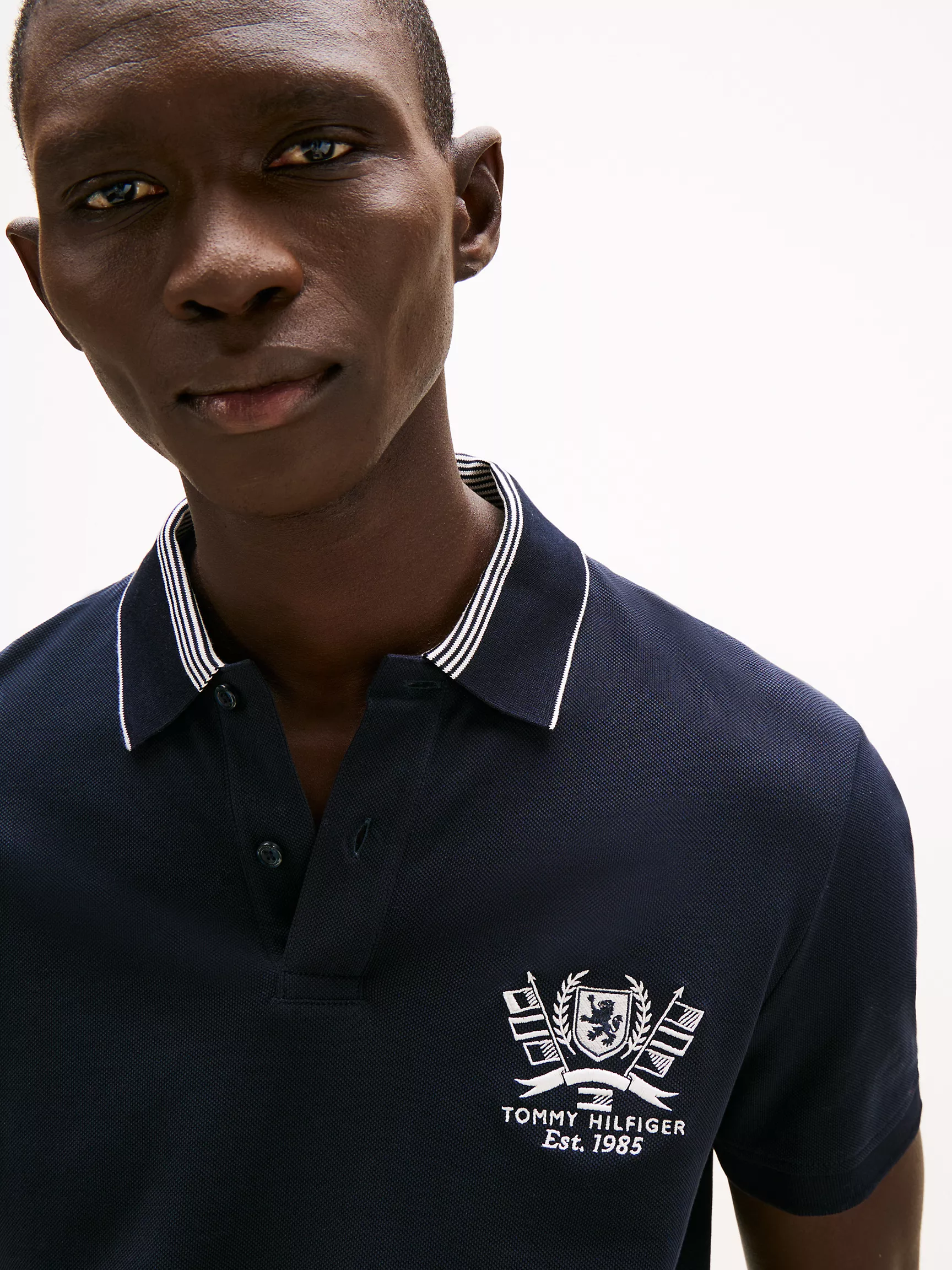 Мужское поло Tommy Hilfiger, Стандартное поло с вышитым логотипом Crest