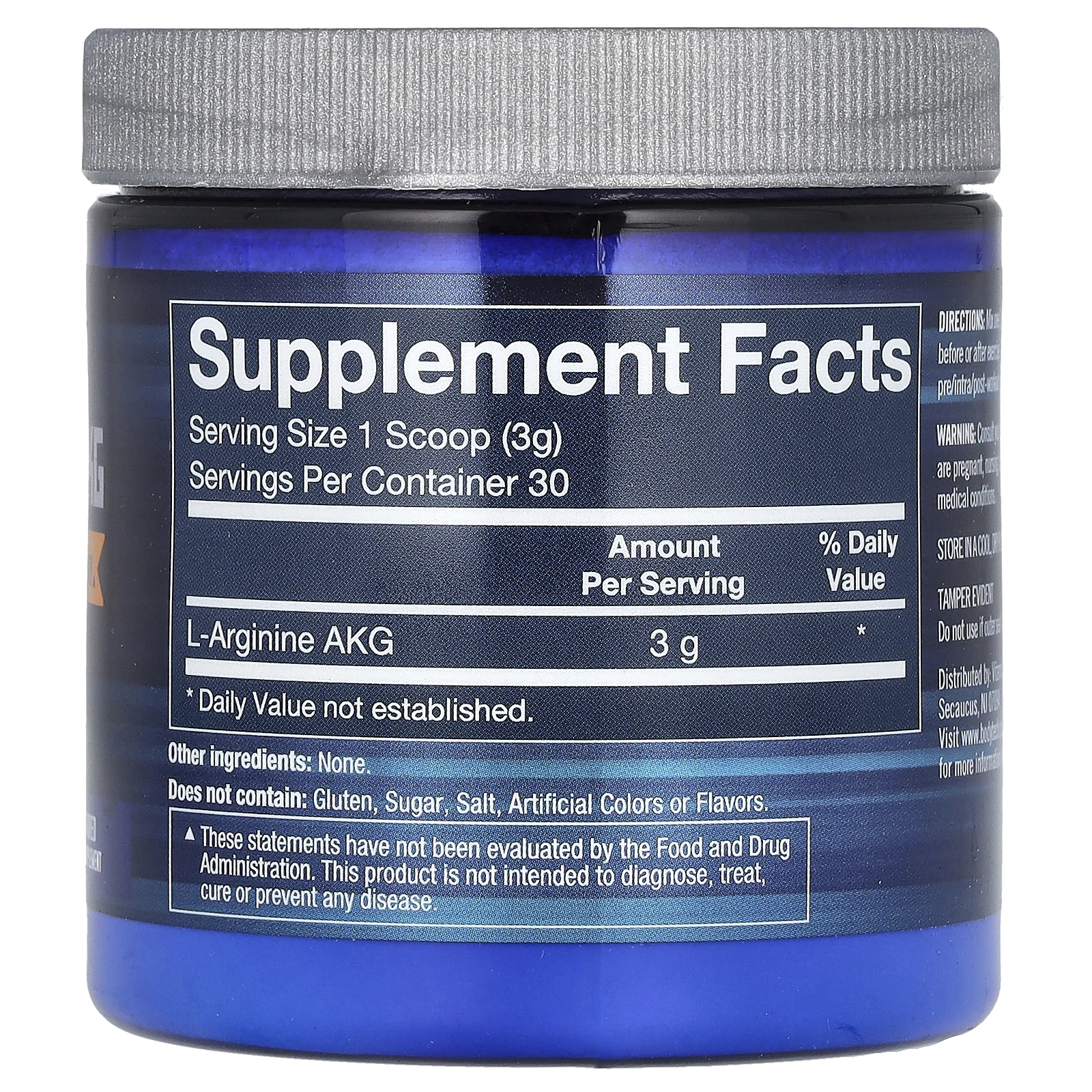 BodyTech, L-аргинин AKG в порошке, без добавок, 90 г (3,17 унции)