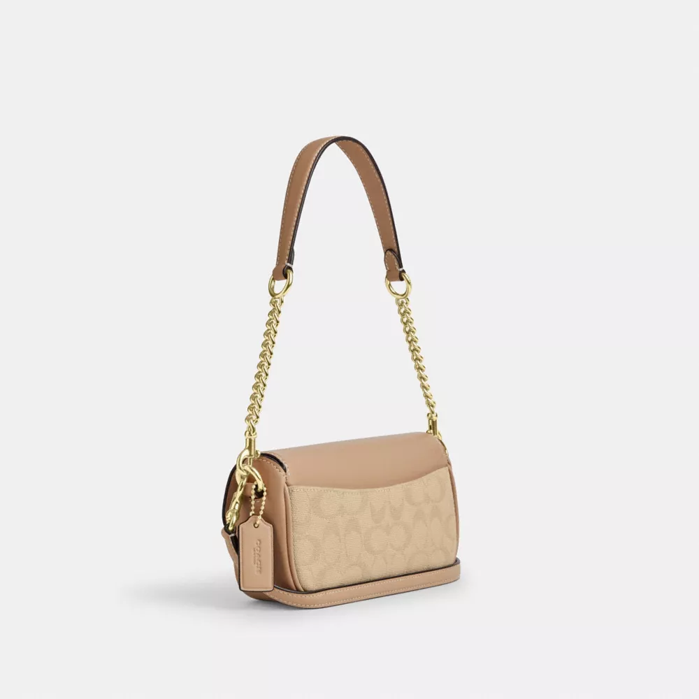 Сумка COACH Hailey Flap Bag With Signature Canvas