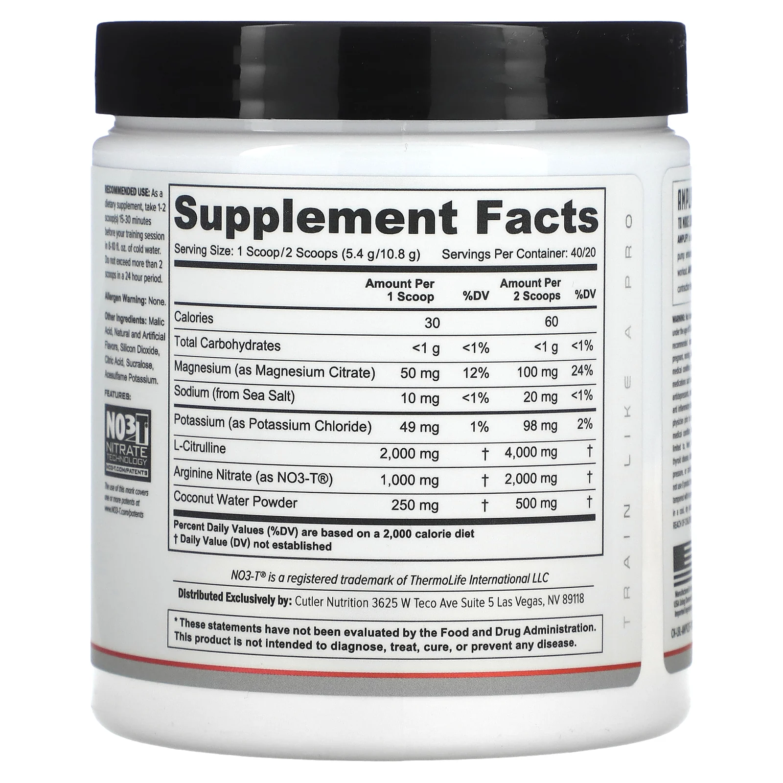 Cutler Nutrition, Amplify 2.0, накачка перед тренировкой, без кофеина, со вкусом клубники, 216 г (7,62 унции)