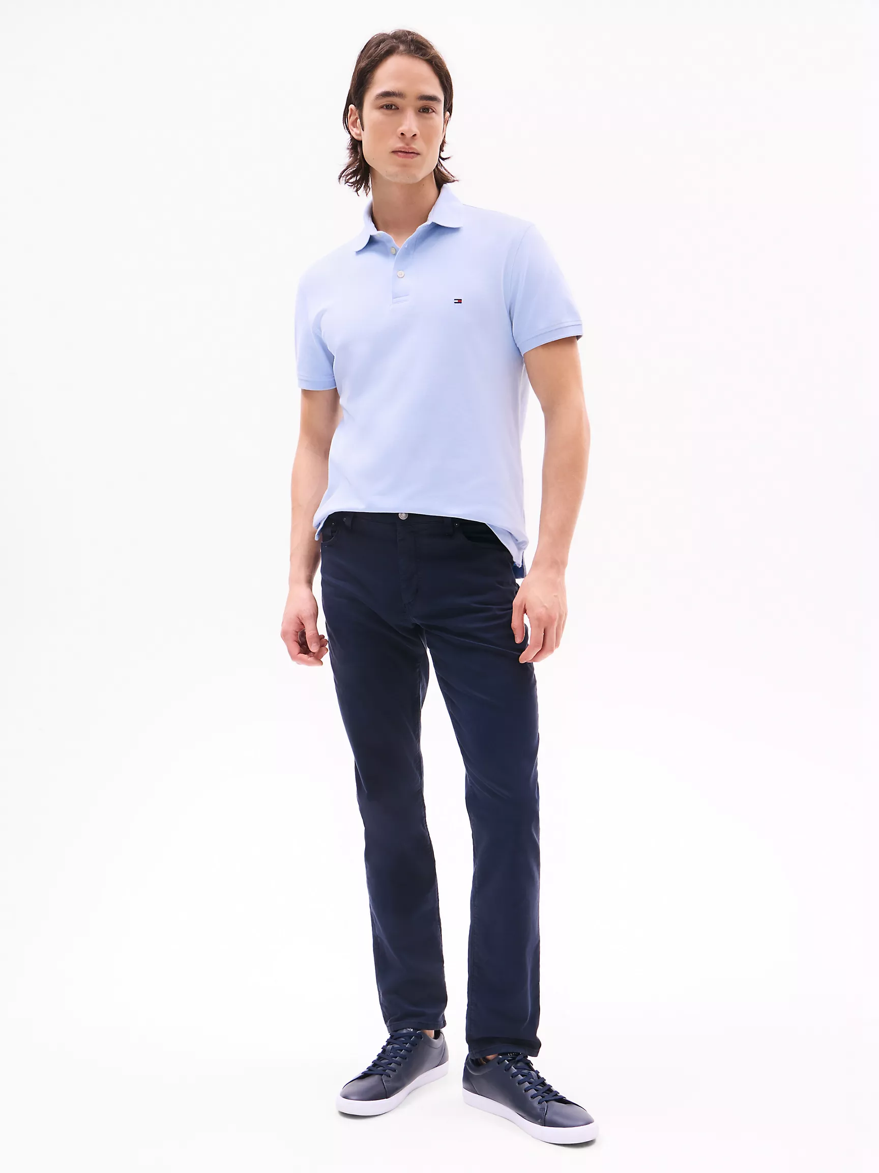 Мужское поло Tommy Hilfiger, Приталенное эластичное поло из пике