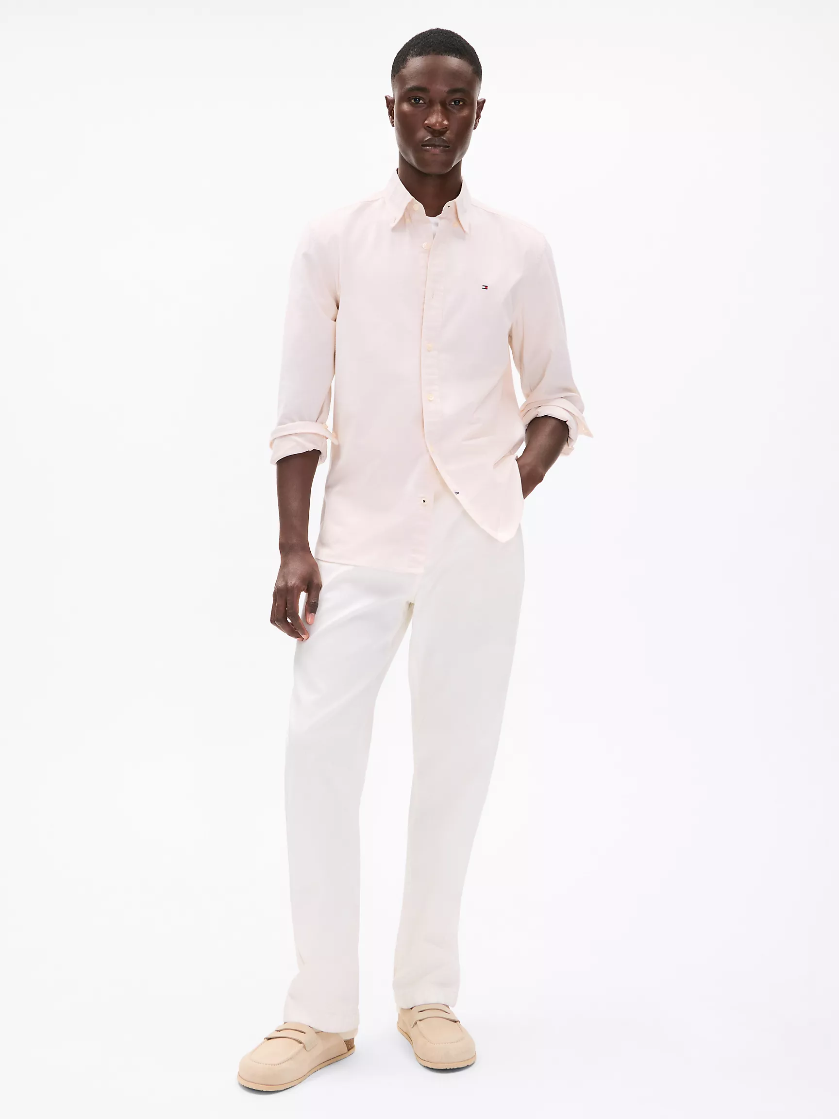 Мужская рубашка Tommy Hilfiger, Эластичная рубашка из оксфорда стандартного кроя