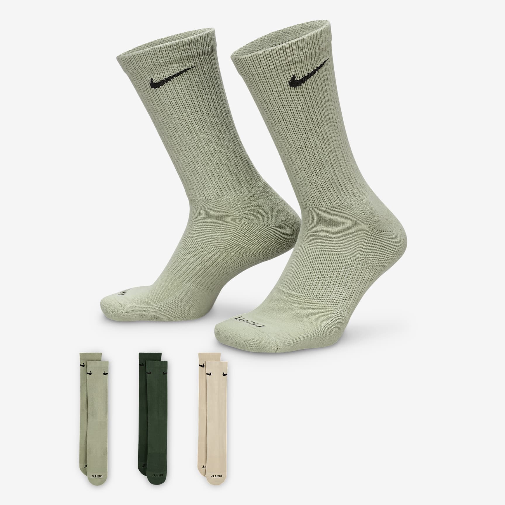 Nike Everyday Plus Cushioned Training Crew Socks (3 Pairs)