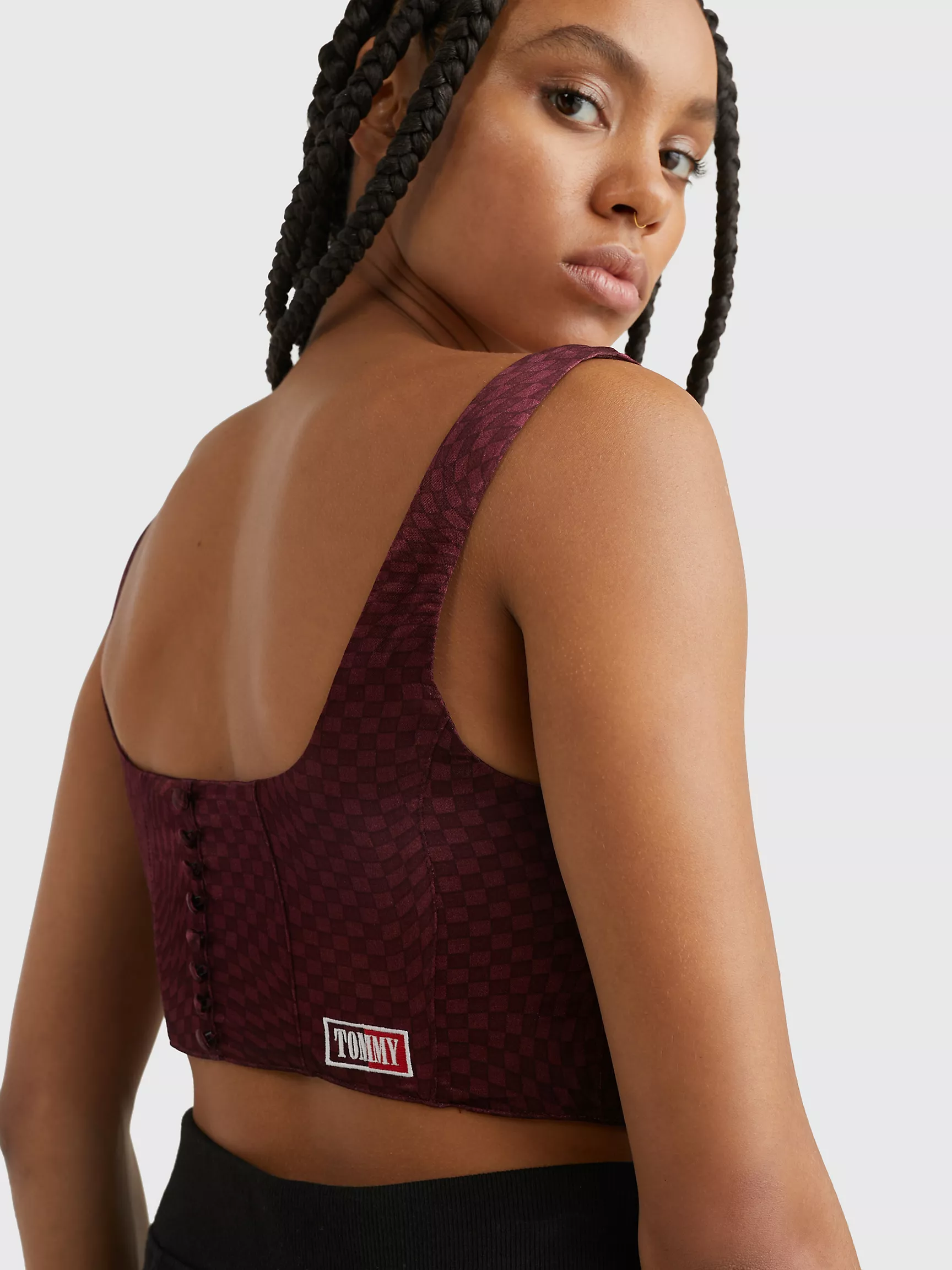 Женский топ Tommy Hilfiger, Укороченный корсетный топ