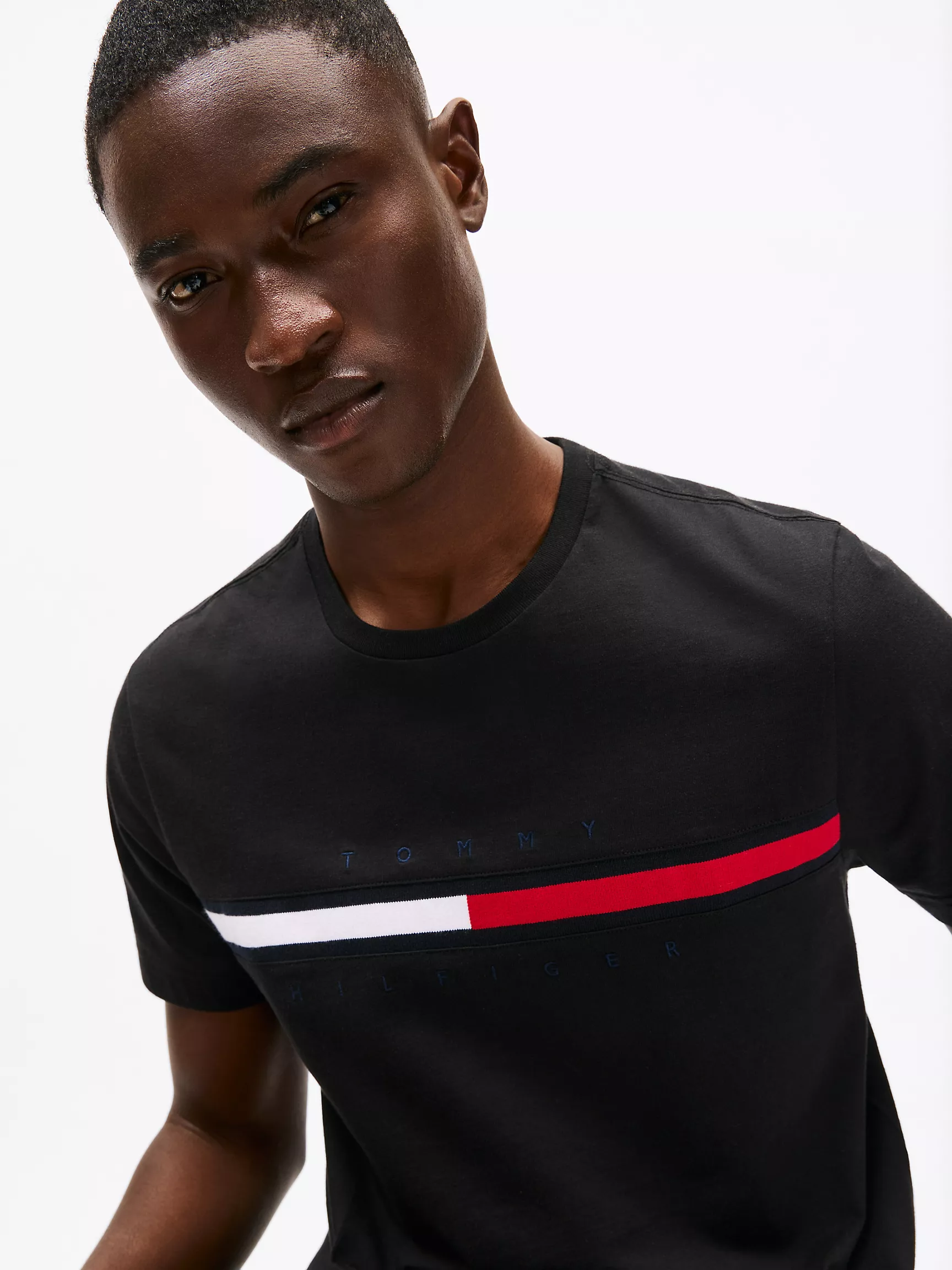 Мужская футболка Tommy Hilfiger, Футболка с вышитым логотипом флага