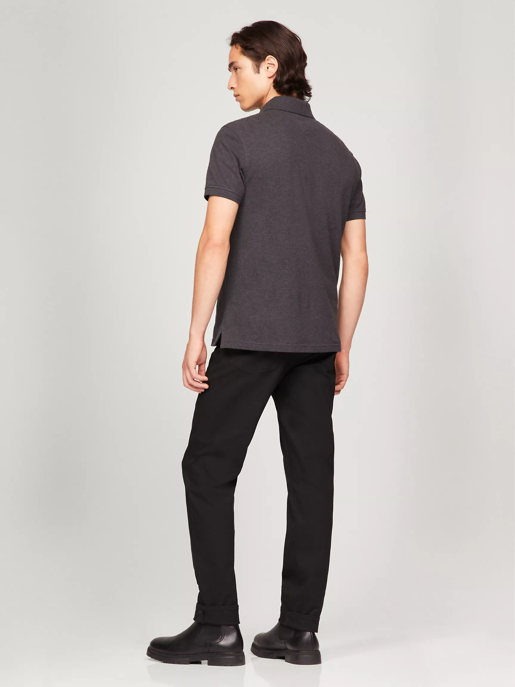 Мужское поло Tommy Hilfiger, Приталенное эластичное поло из пике