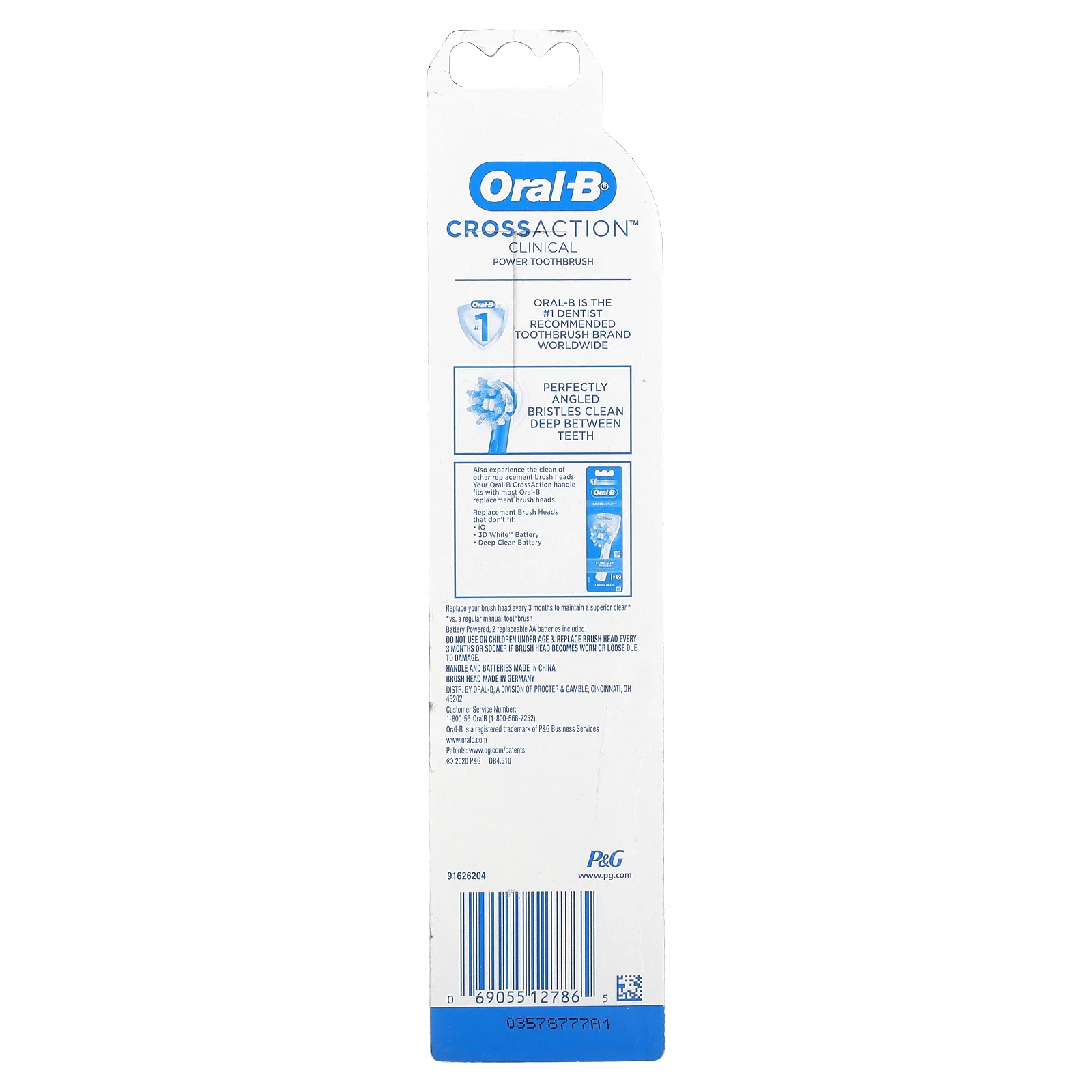 Oral-B, CrossAction Clinical Power Toothbrush, черная`` 1 зубная щетка