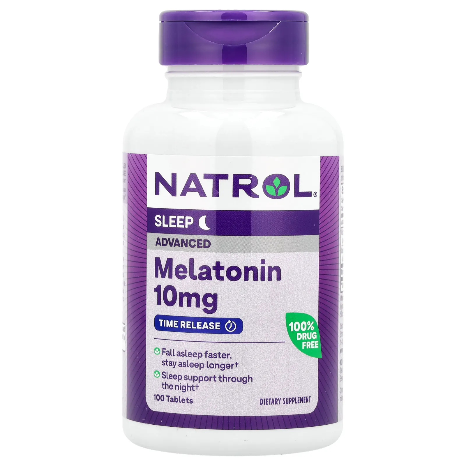 Natrol, Мелатонин, улучшенный сон, медленное высвобождение, 10 мг, 100 таблеток