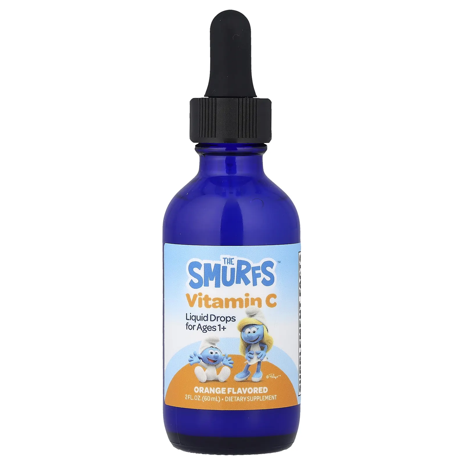 The Smurfs, витамин C в каплях, для детей от 1 года, апельсин, 60 мл (2 жидк. унции)
