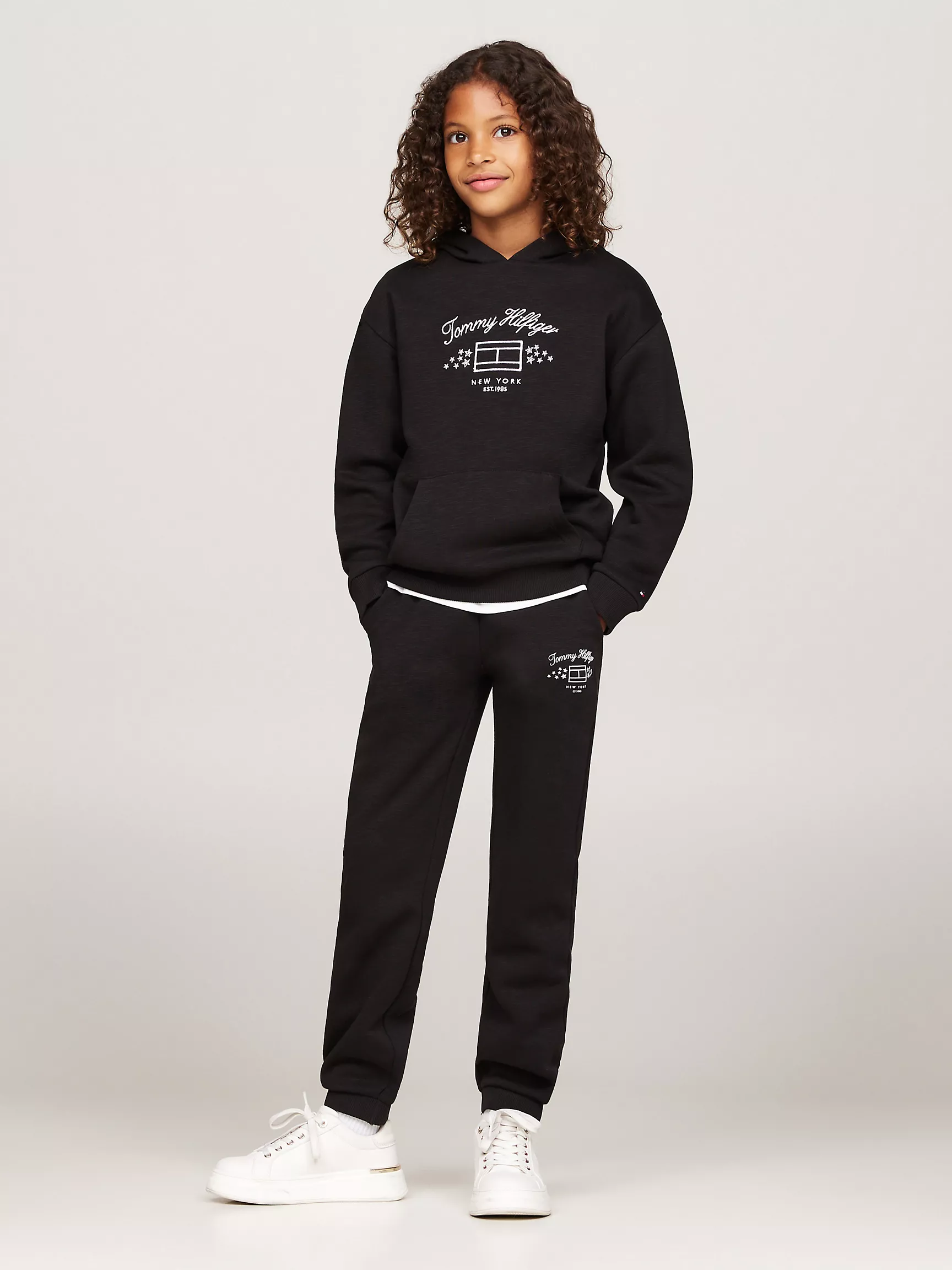 Худи для девочек Tommy Hilfiger, Детское худи с логотипом звезды и флага