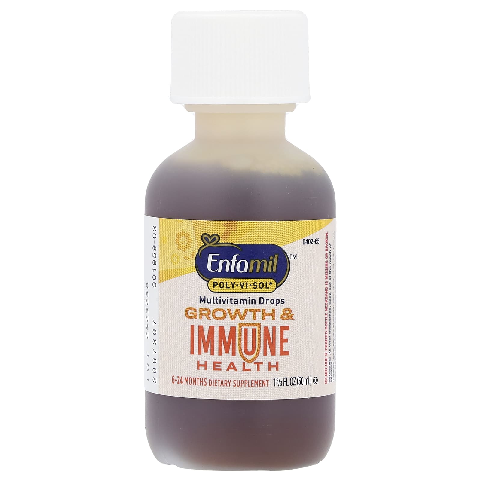 Enfamil, Poly Vi Sol®, мультивитаминные капли для роста и укрепления иммунитета, от 6 до 24 месяцев, 50 мл (1 2/3 жидк. унц.)
