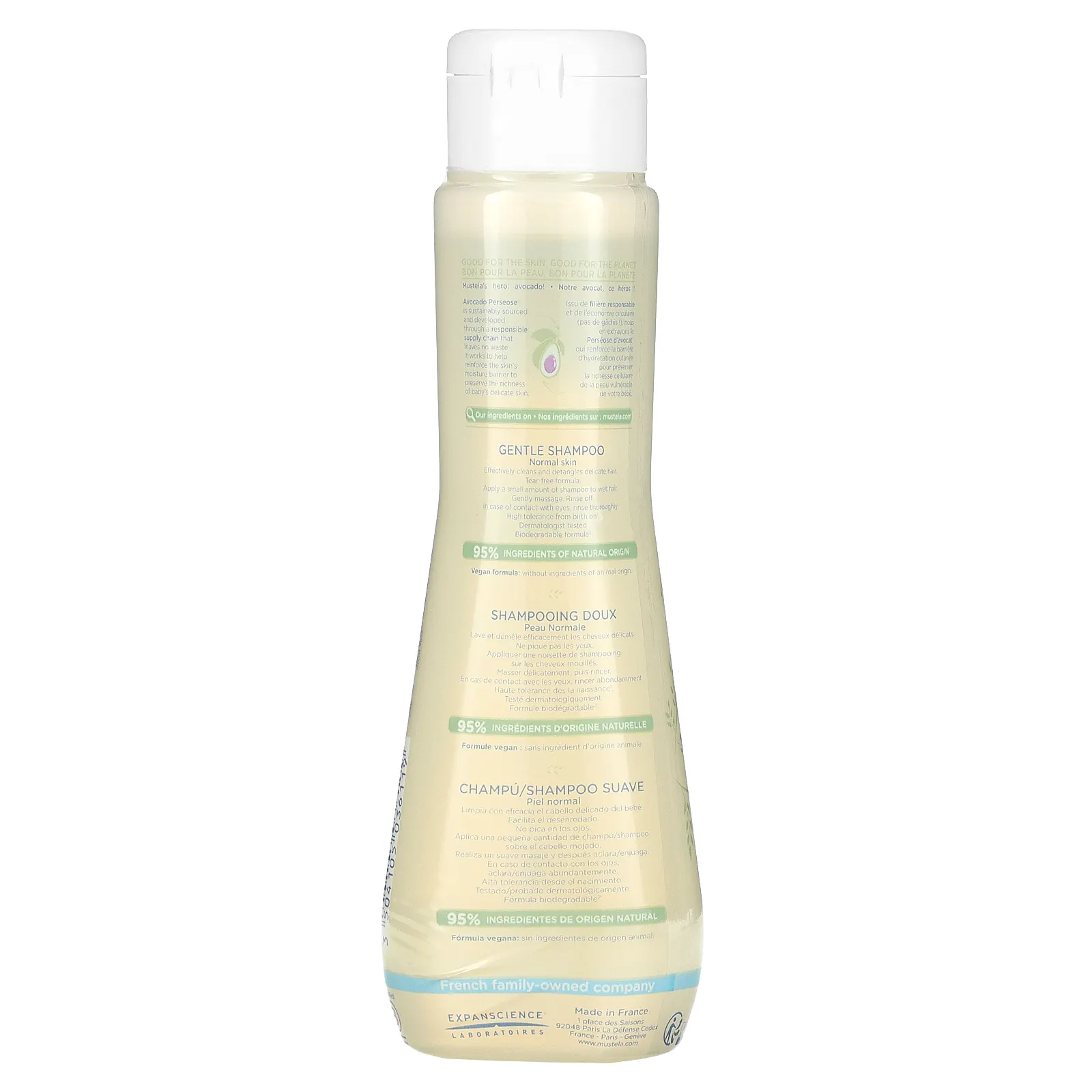 Mustela, Деликатный шампунь, для нормальной кожи, 200 мл (6,76 жидк. Унции)