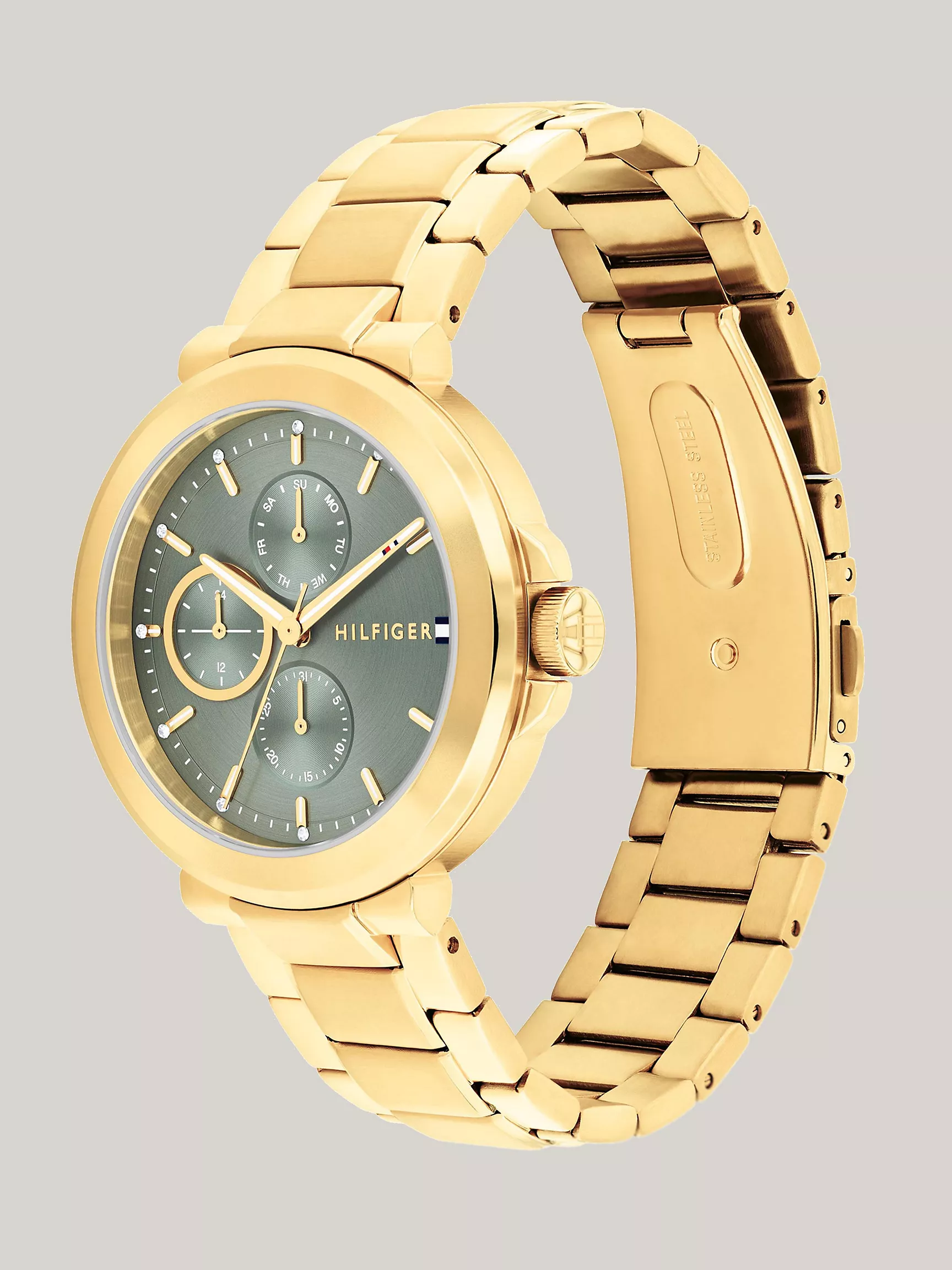 Женские часы Tommy Hilfiger, Позолоченные многофункциональные часы 38 мм