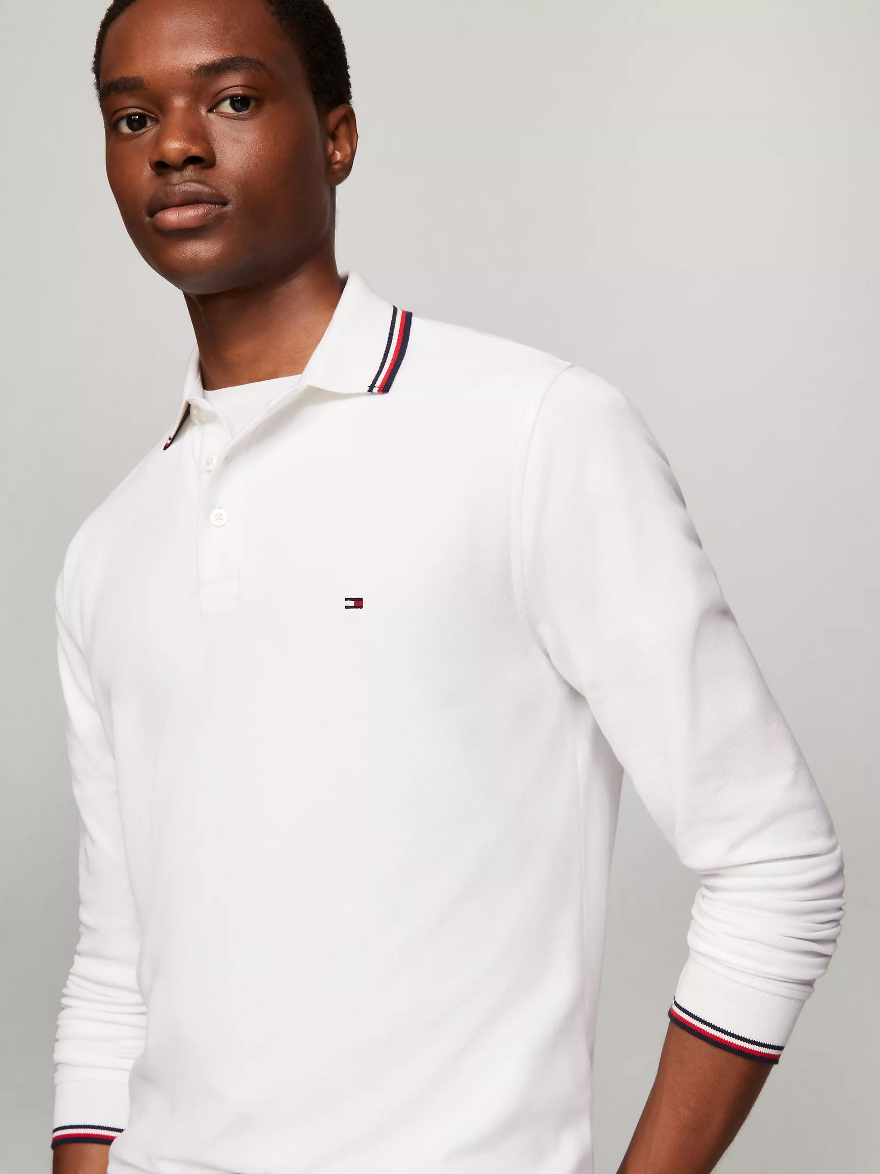 Мужское поло Tommy Hilfiger, Влагоотводящее поло Tommy с длинными рукавами