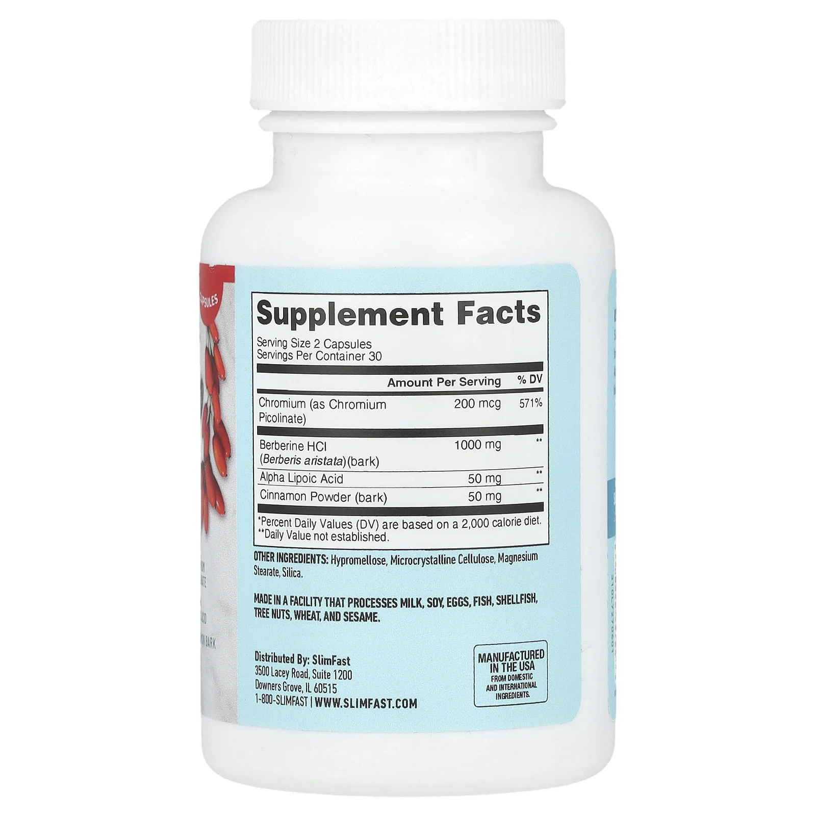 SlimFast, Berberine Plus, 60 капсул