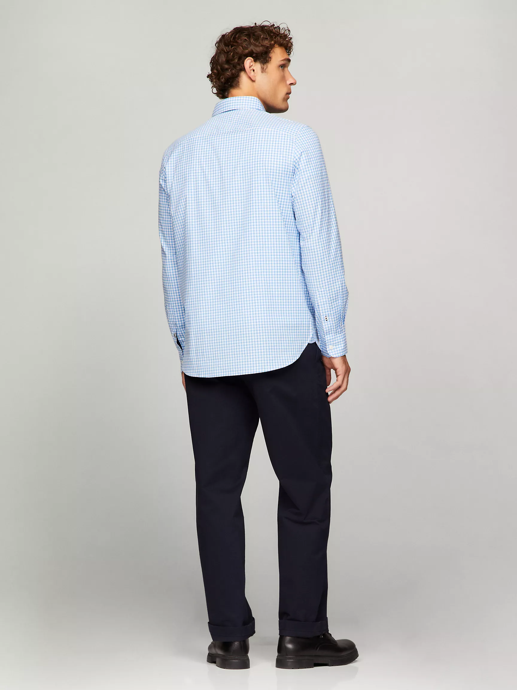 Мужская рубашка Tommy Hilfiger, Рубашка стандартного кроя THFlex из поплина в клетку гингем