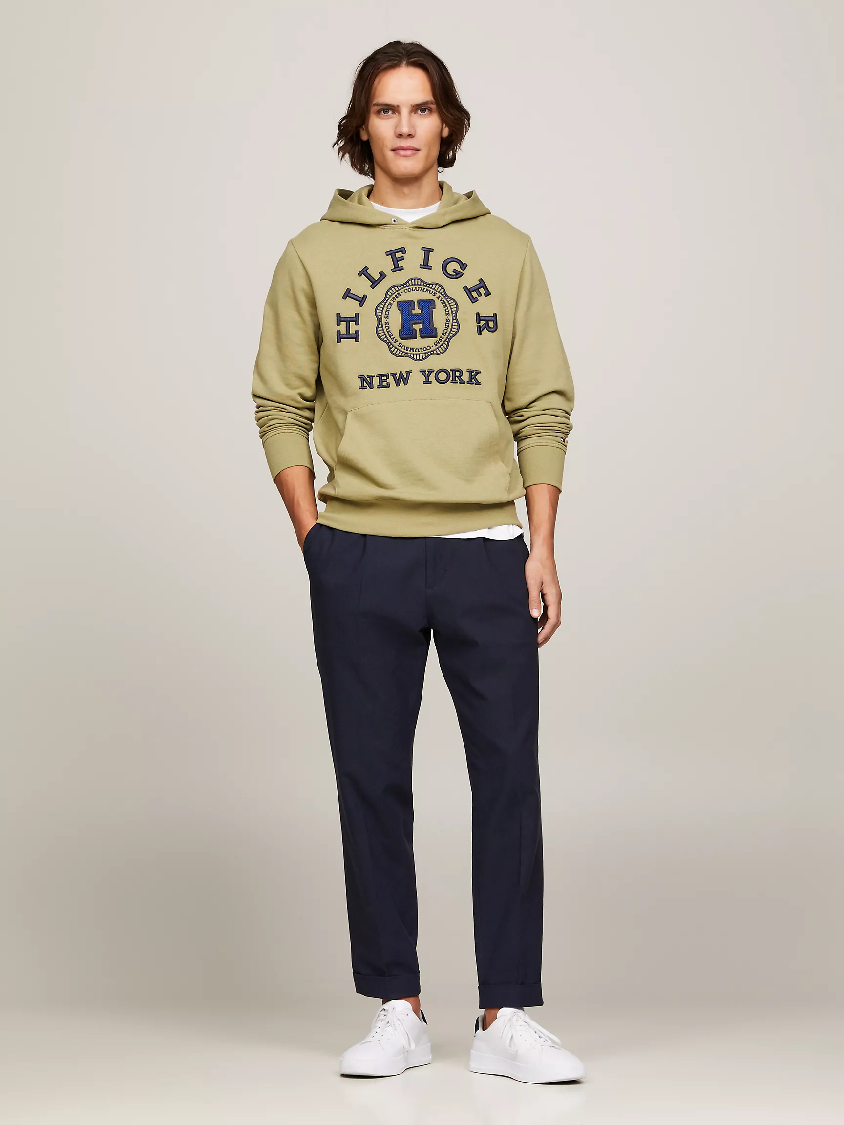 Мужское худи Tommy Hilfiger, Худи с вышитым логотипом Hilfiger Coin