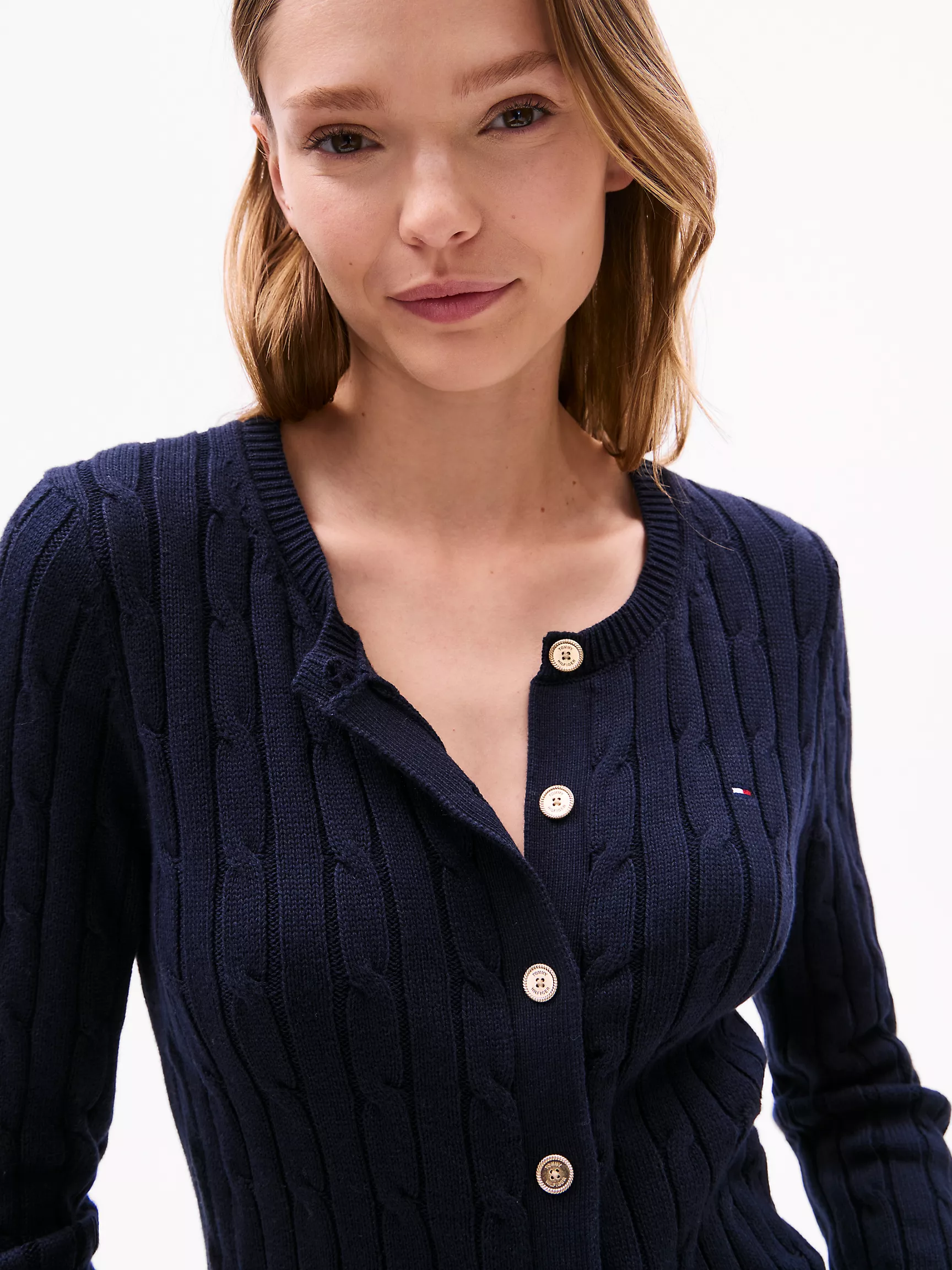 Женский свитер Tommy Hilfiger, Кардиган с узором "косы"