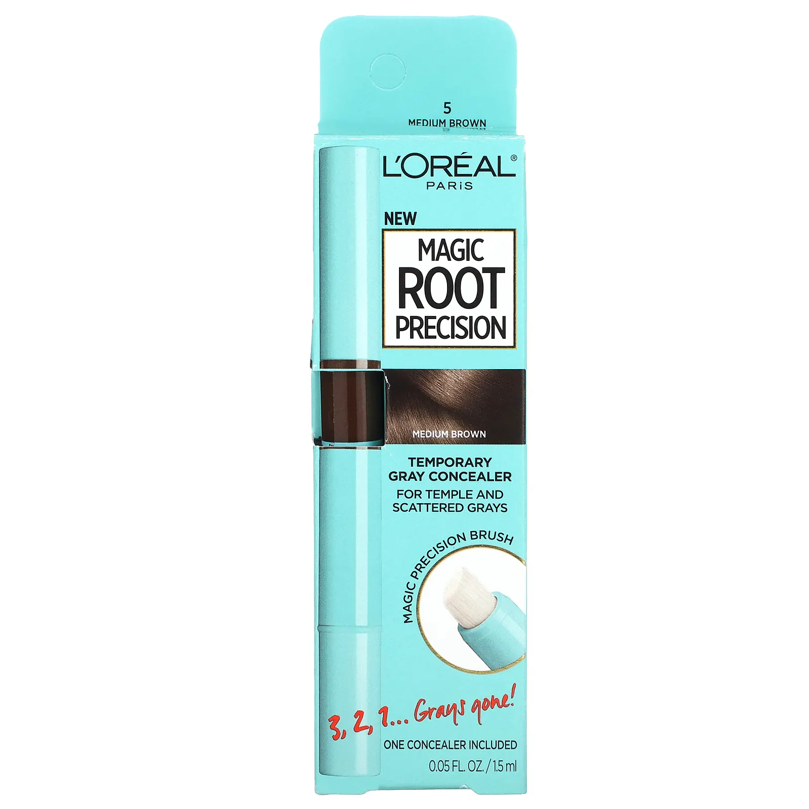 L'Oréal, Magic Root Precision, коричневый, 15 мл (0,05 жидк. Унции)