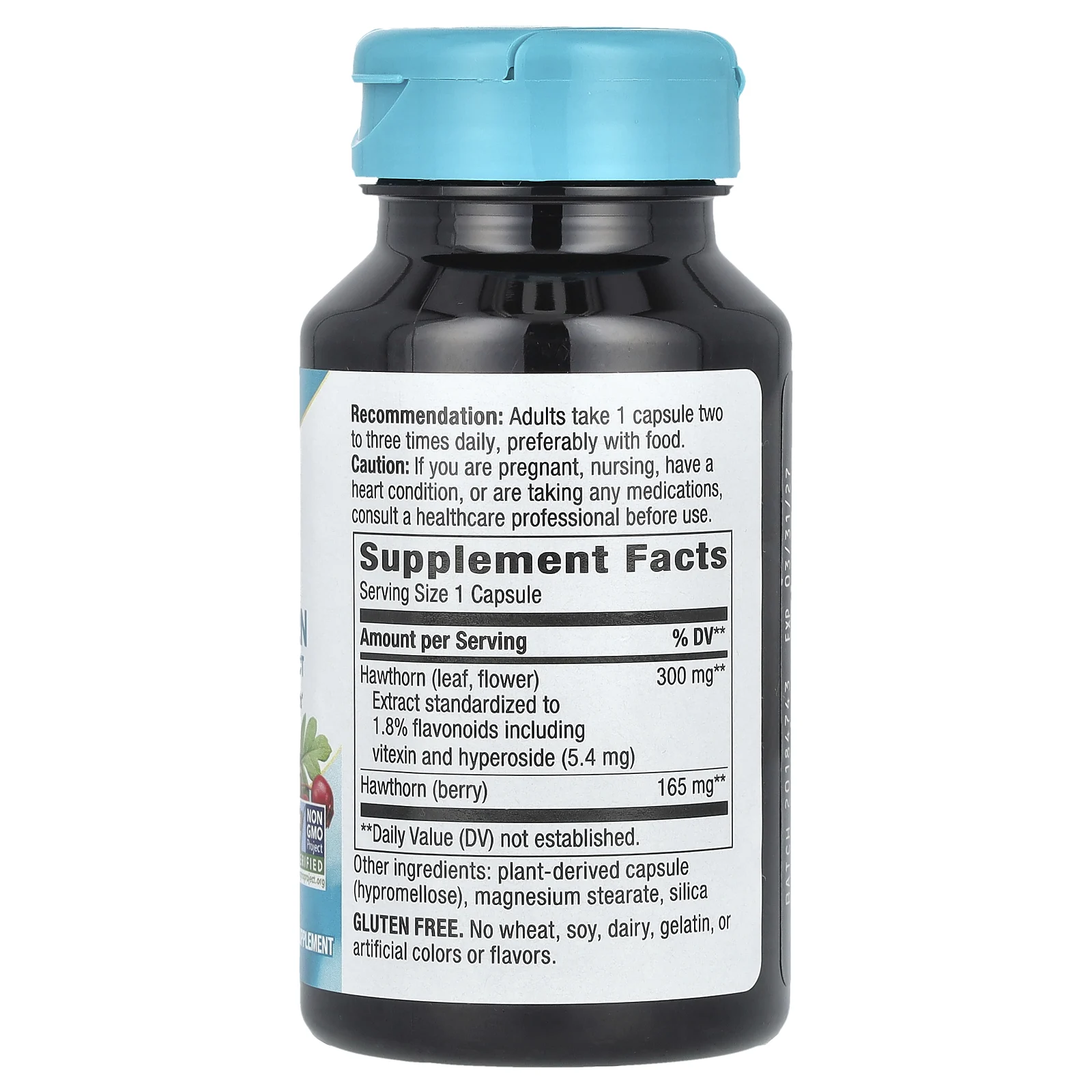 Nature's Way, Боярышник, 300 мг, 90 веганских капсул