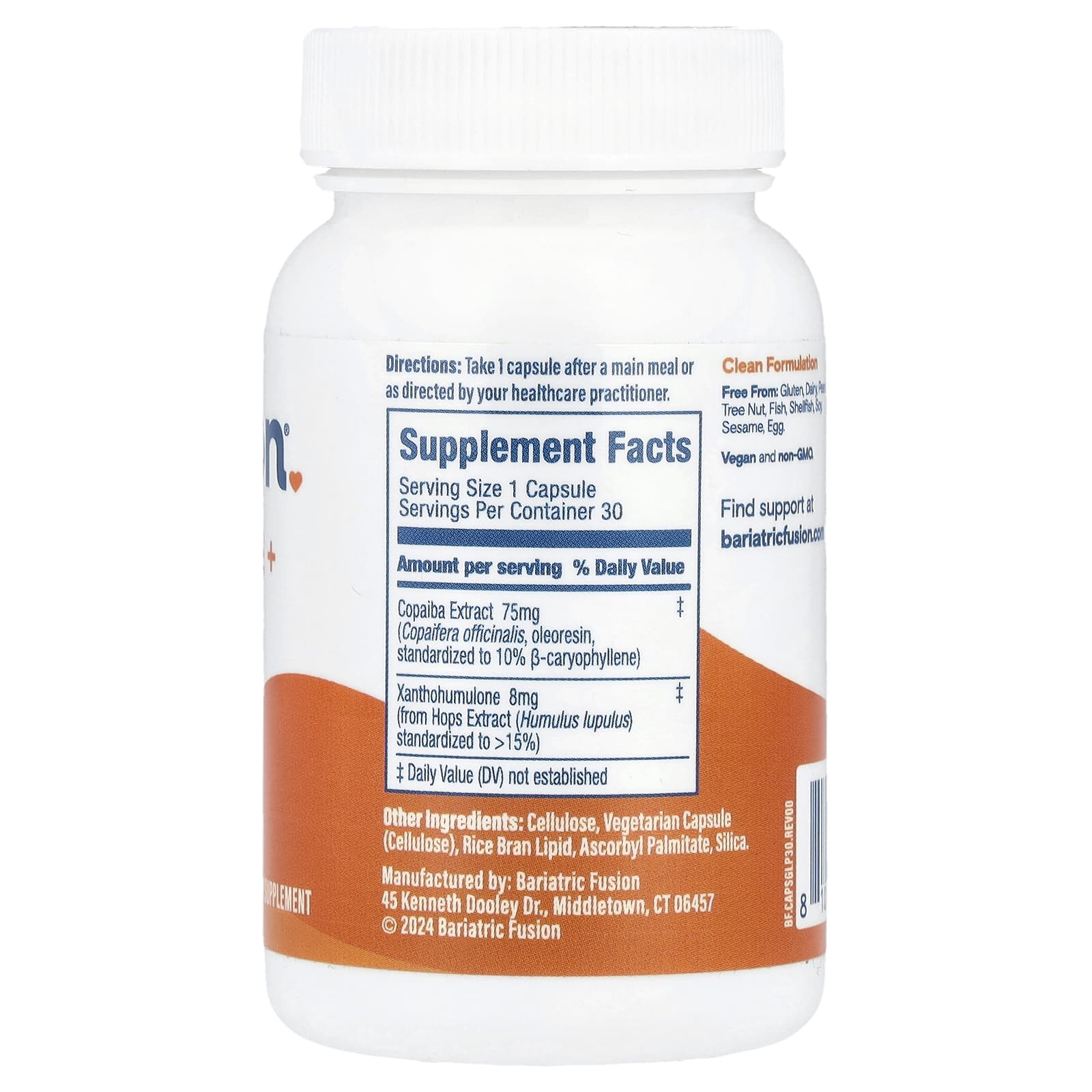 Bariatric Fusion, GLP-One + с экстрактом хмеля, 30 капсул